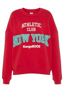KangaROOS Sweatshirt mit großem Logodruck im College-Style