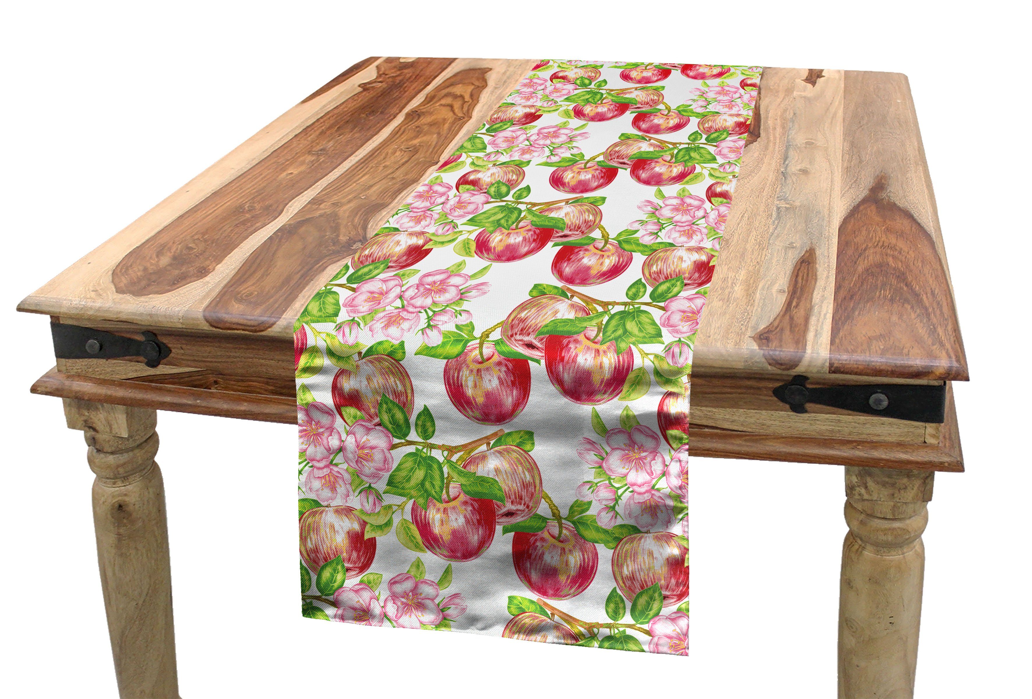 Abakuhaus Tischläufer Esszimmer Küche Rechteckiger Dekorativer Tischläufer, Sommer Natur Apfelbaum Blume