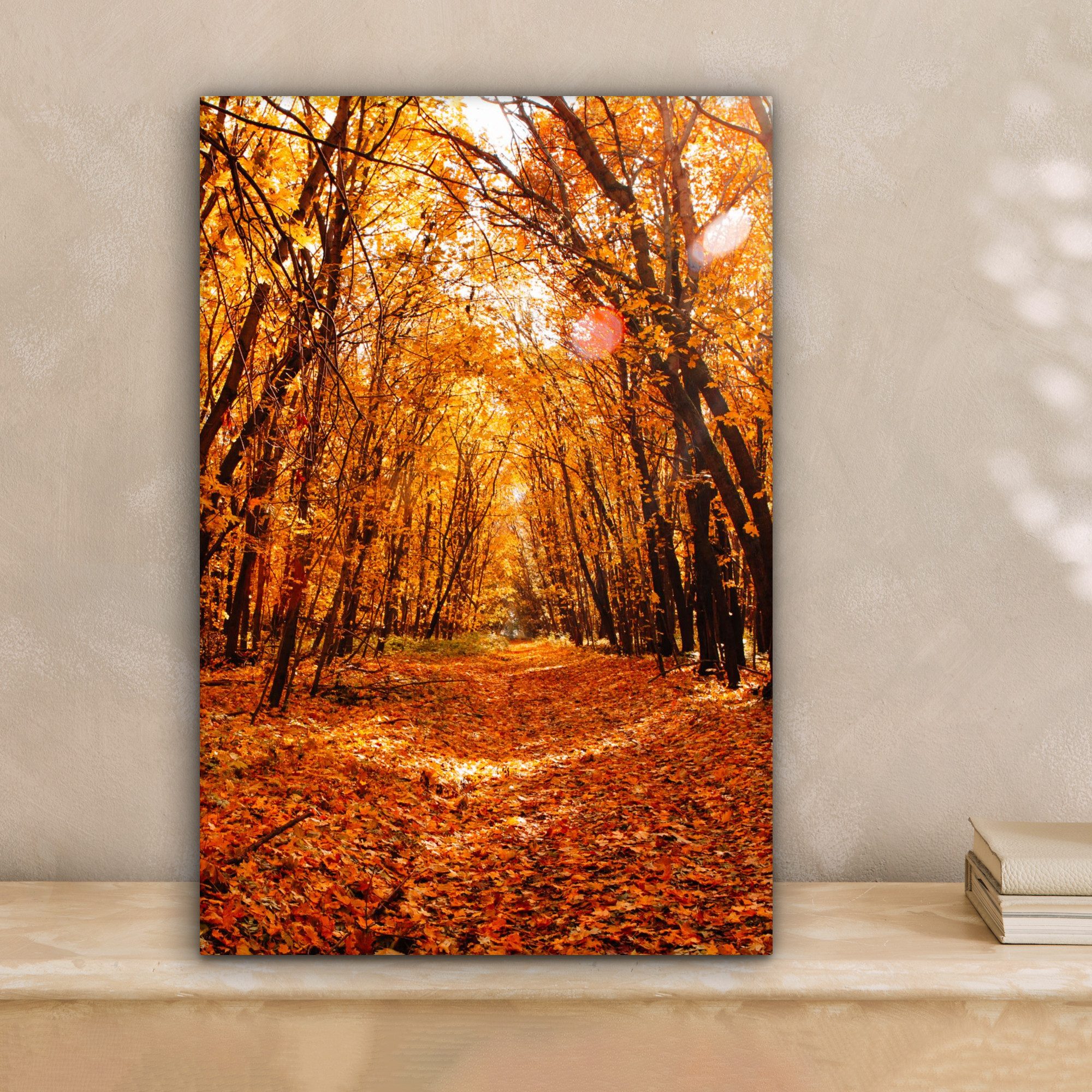 OneMillionCanvasses® Leinwandbild Herbst - Wald - günstig online kaufen