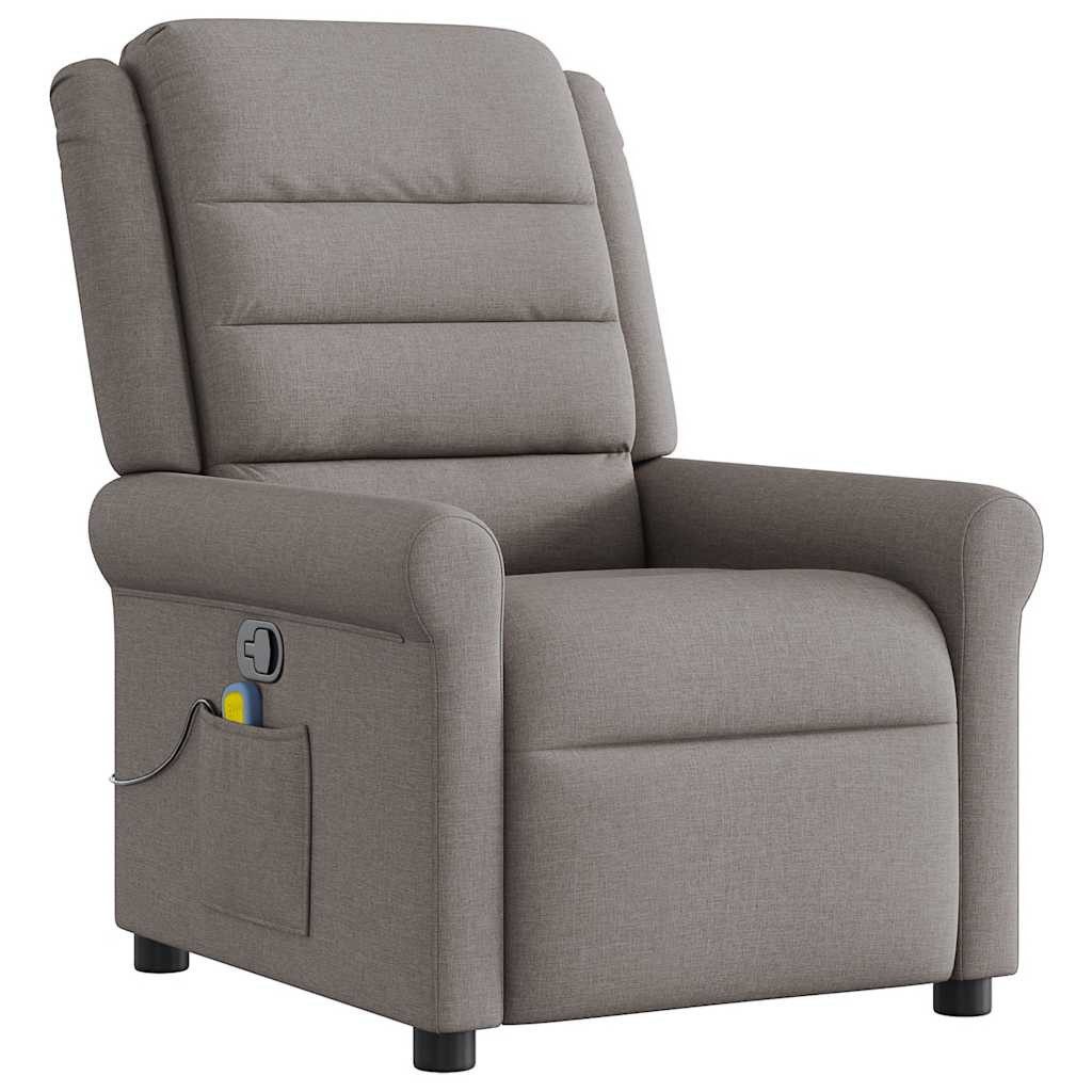vidaXL Sessel Massagesessel Taupe Stoff (1-St) günstig online kaufen