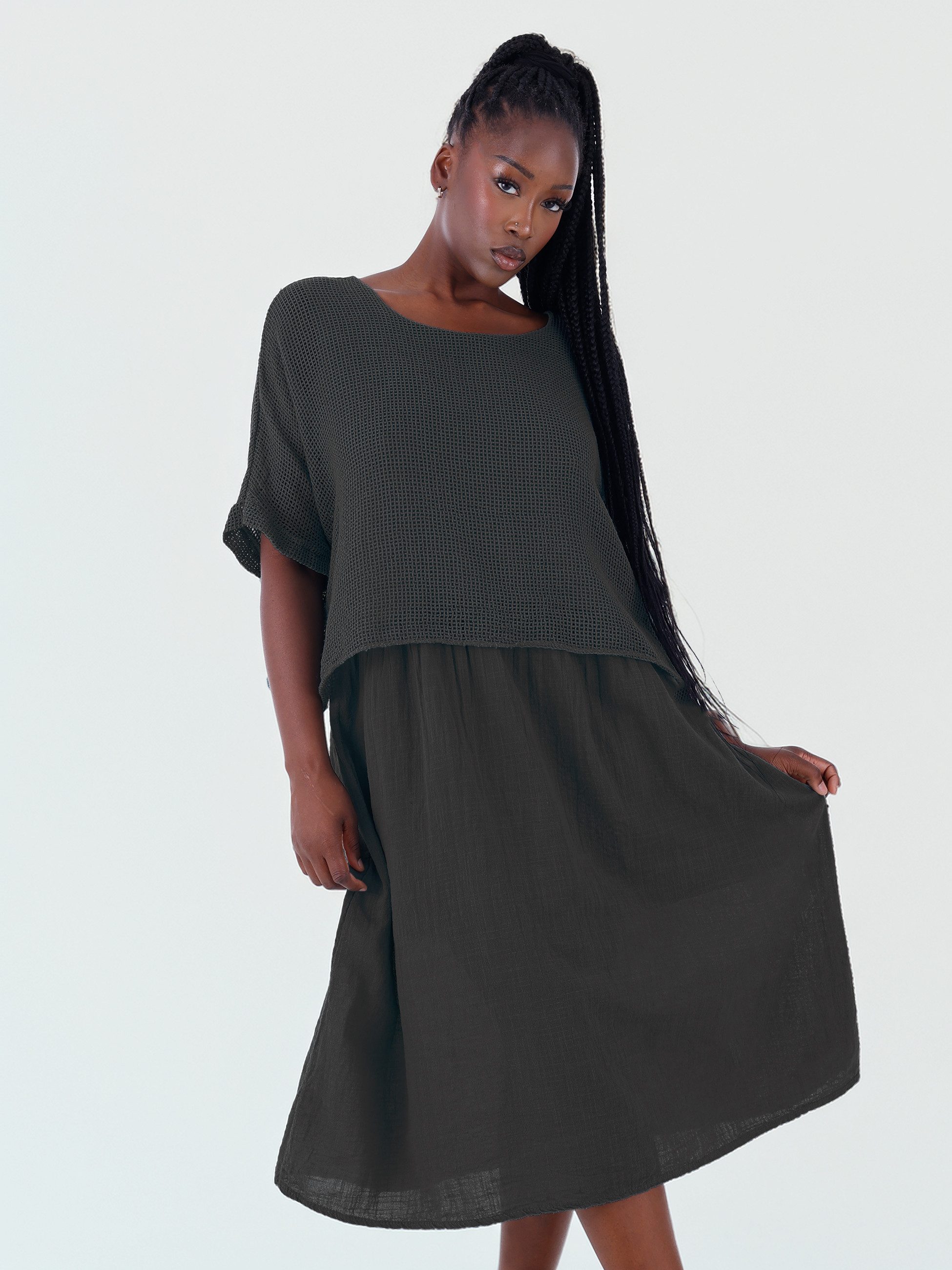YC Fashion & Style Sommerkleid Lagenlook-Kleid günstig online kaufen