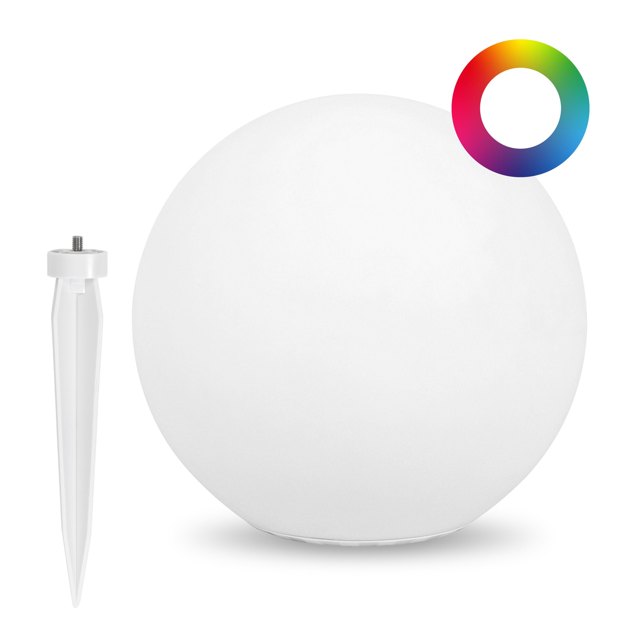 IC Gardenworld LED Solarleuchte LED Solarlampe für Außen, Solarleuchte Garten mit Farbwechsel, LED fest integriert, Warm-weiß, bernstein, rot, grün, blau, gelb, violett, türkis, rosa, Dämmerungssensor, USB & Solar, IP67 wasserdicht, RGB LED, dekorativ