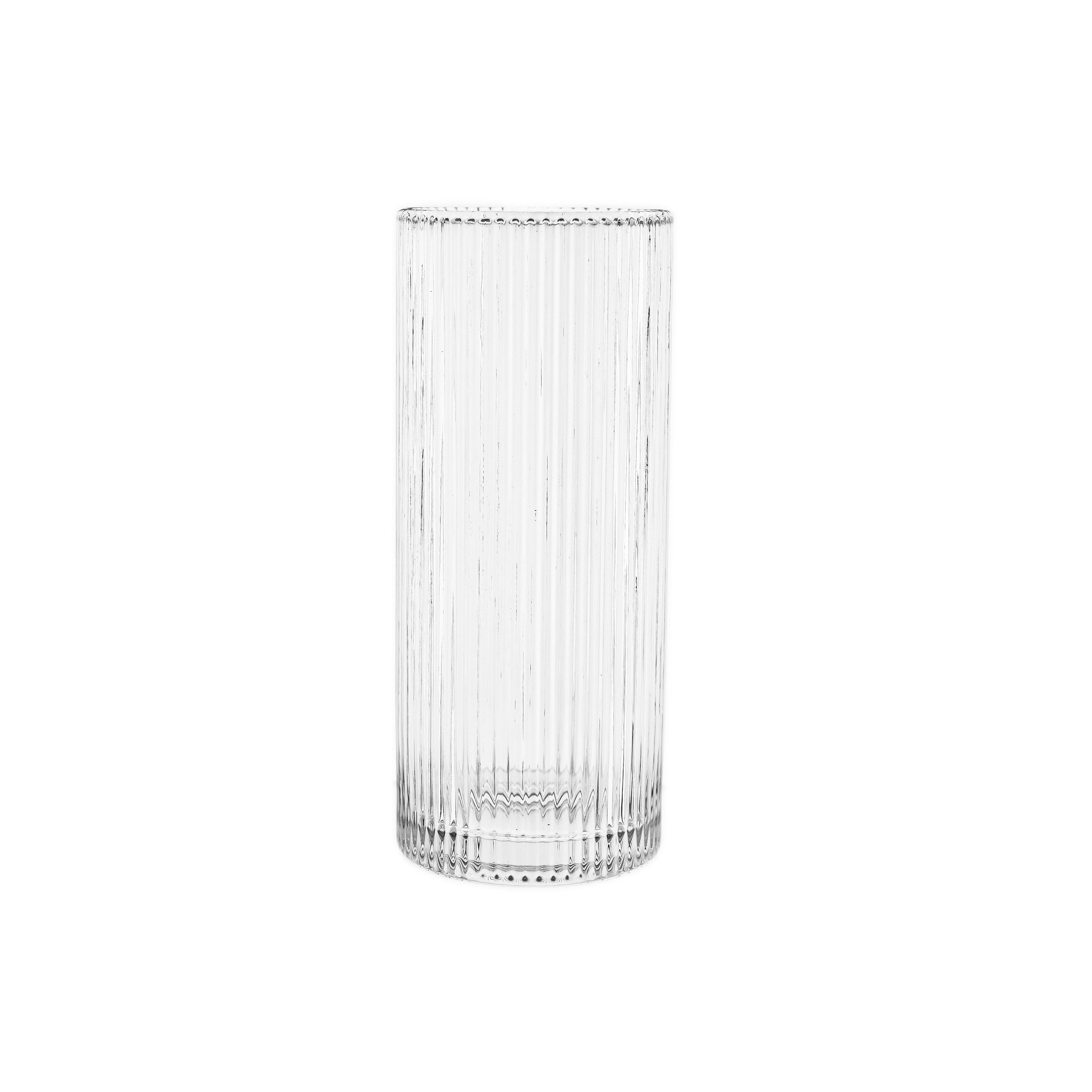 Almina Gläser-Set Terra Grande Longdrinkgläser 320 ml - 6-teiliges Set in Relief-Design, 6-tlg., Glas