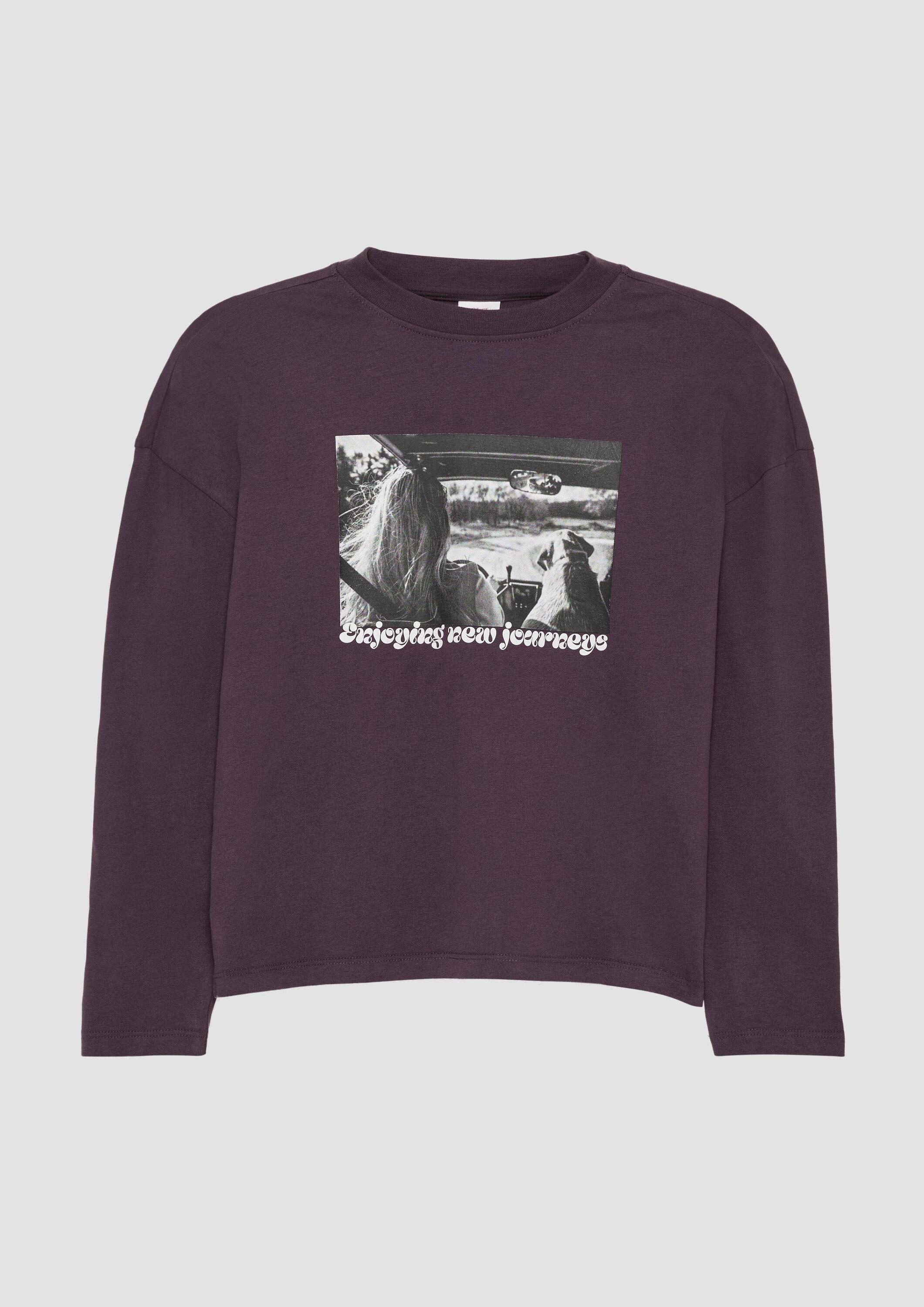 s.Oliver Langarmshirt T-Shirt Longsleeve mit Fotoprint im Relaxed Fit