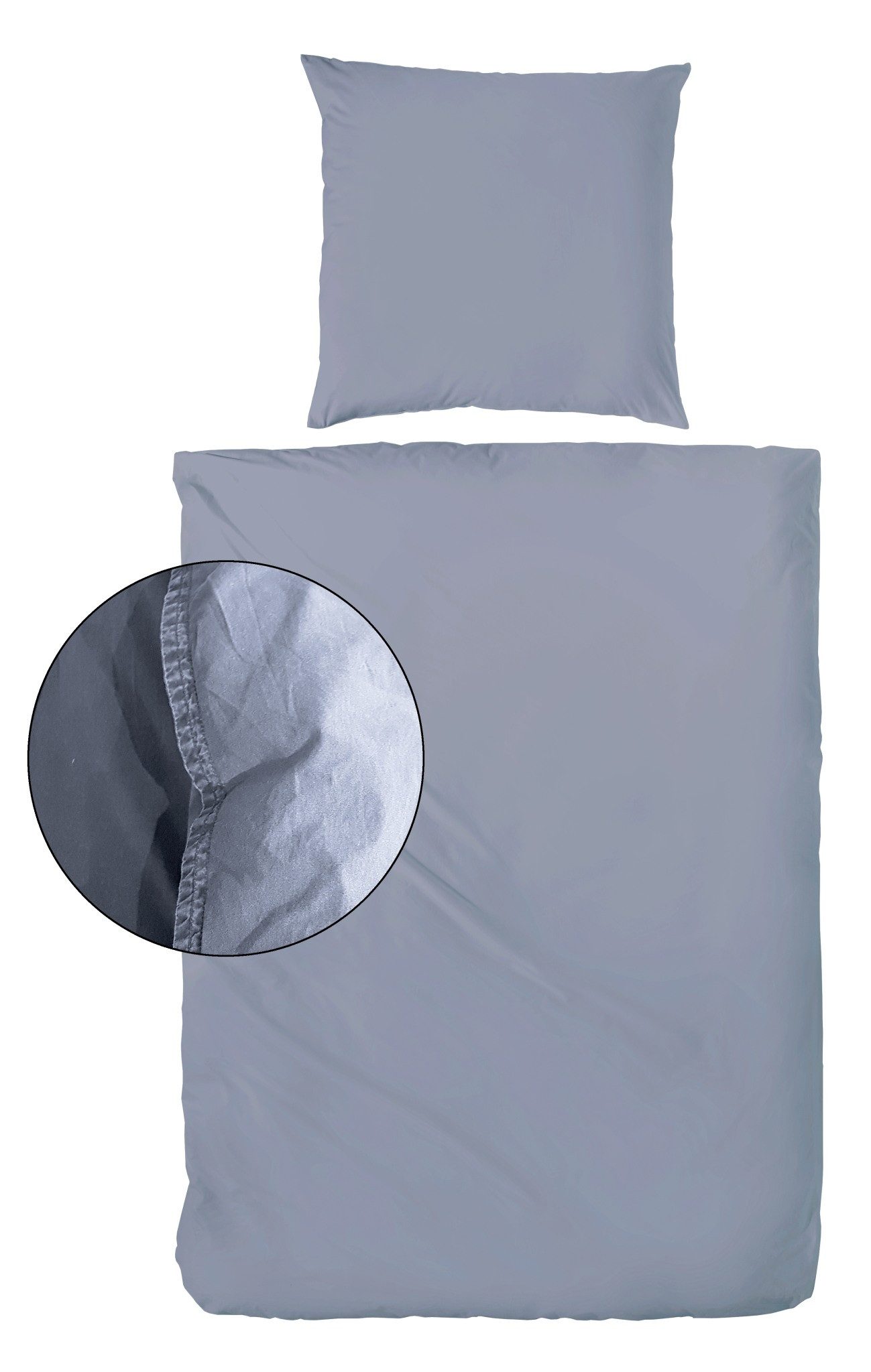 H.G. Hahn Haustextilien Bettwäsche Hahn Baumwolle Stone Washed Bettwäsche, Baumwolle, 2 teilig