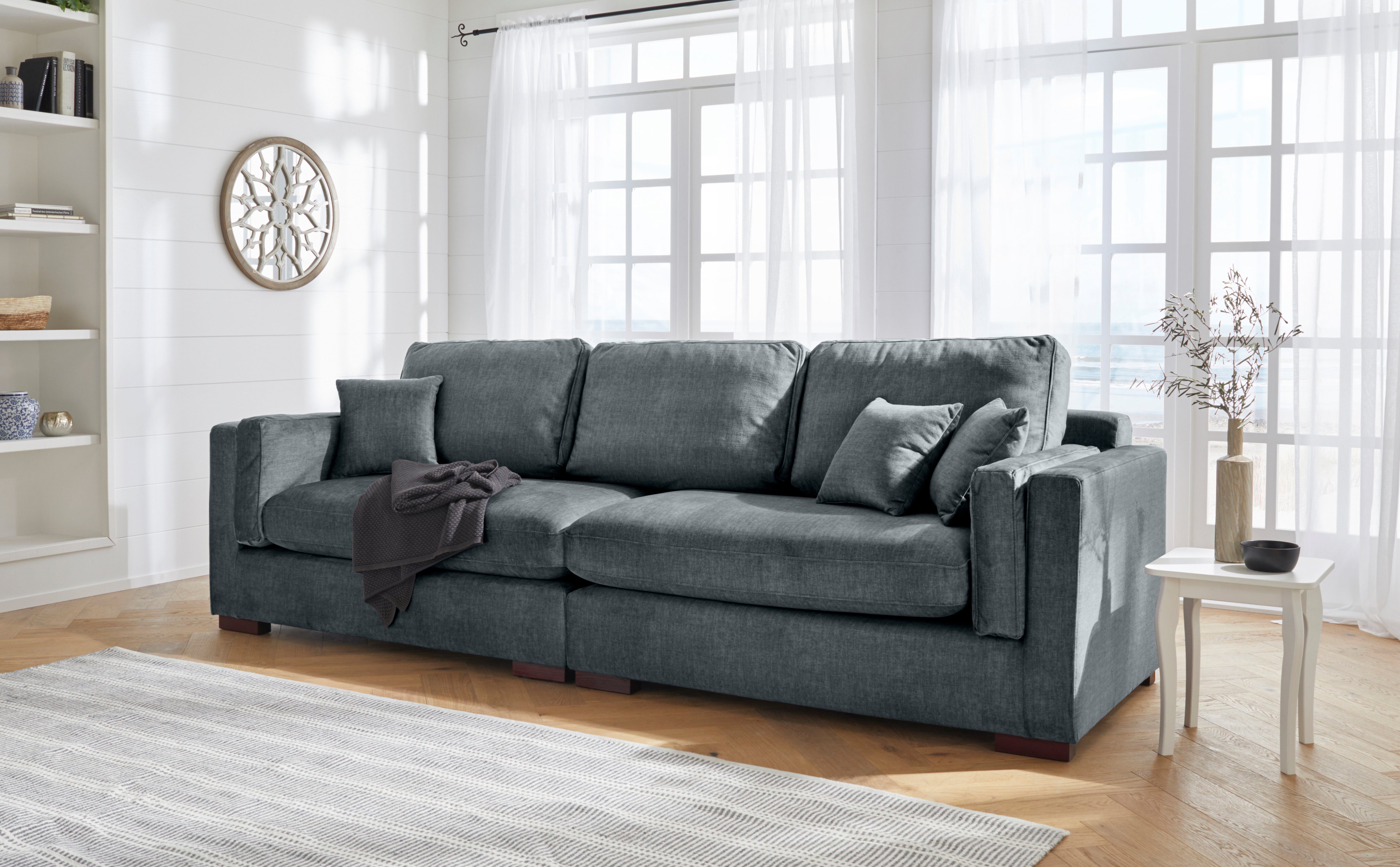 Home affaire Big-Sofa Fresh Pond, in vielen Bezugsqualitäten und Farben, B/T/H: 290/96/95 cm