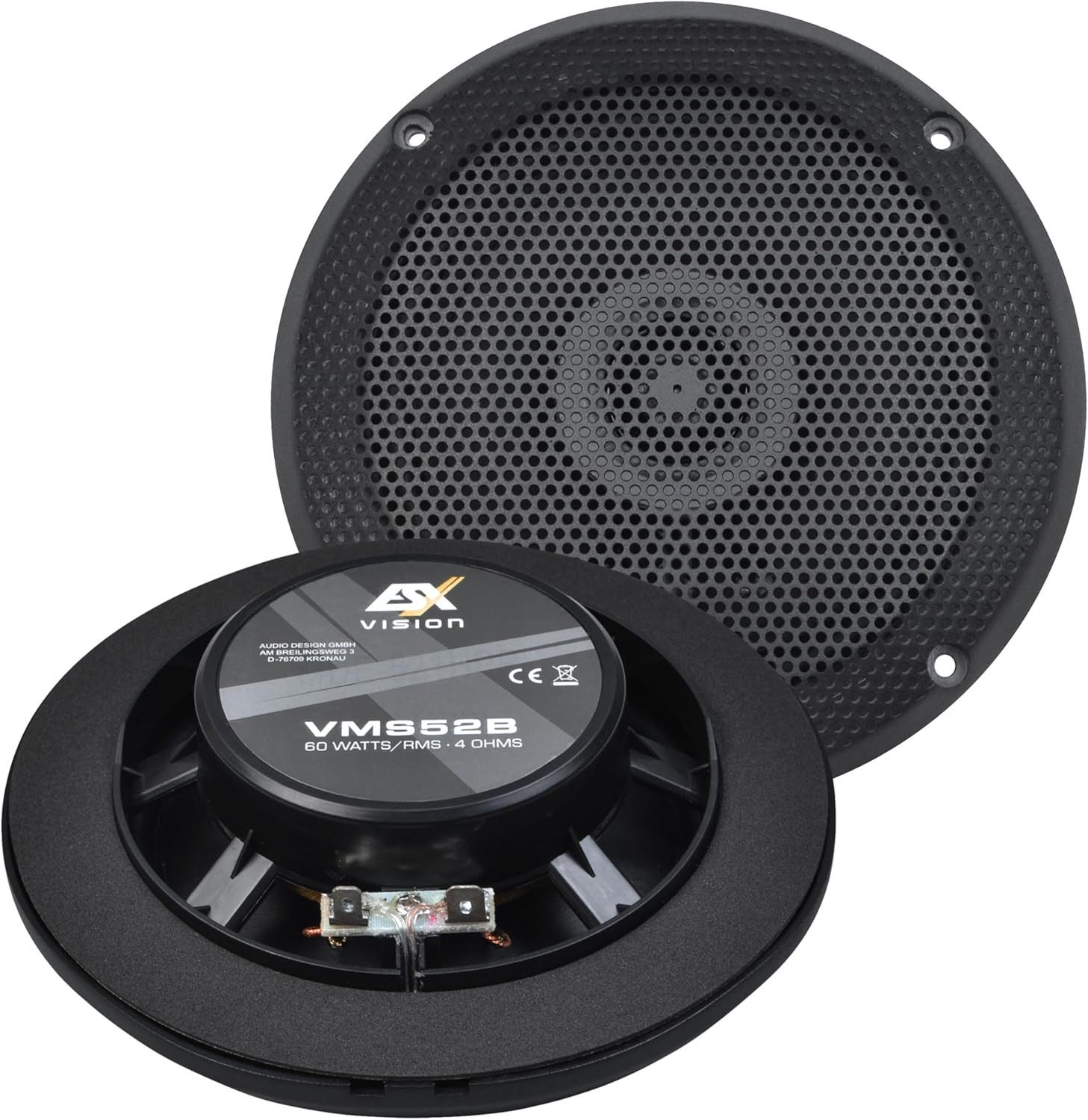 ESX ESX VISION VMS52B Marine 2-Wege Koax Lautsprecher 13 cm Auto-Lautsprecher