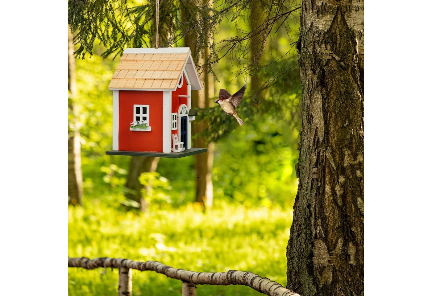 Thumbnail - relaxdays Vogelhaus Deko Vogelhaus Landhausstil