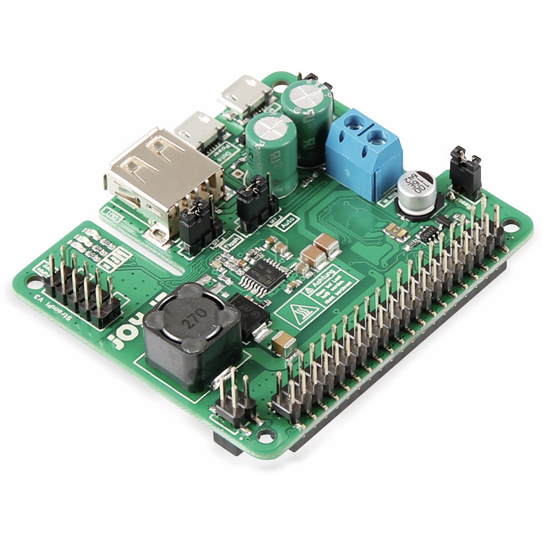 Joy-it JOY-IT Strom-Pi3 Erweiterungsplatine für Raspberry Pi Universal-Netzteil
