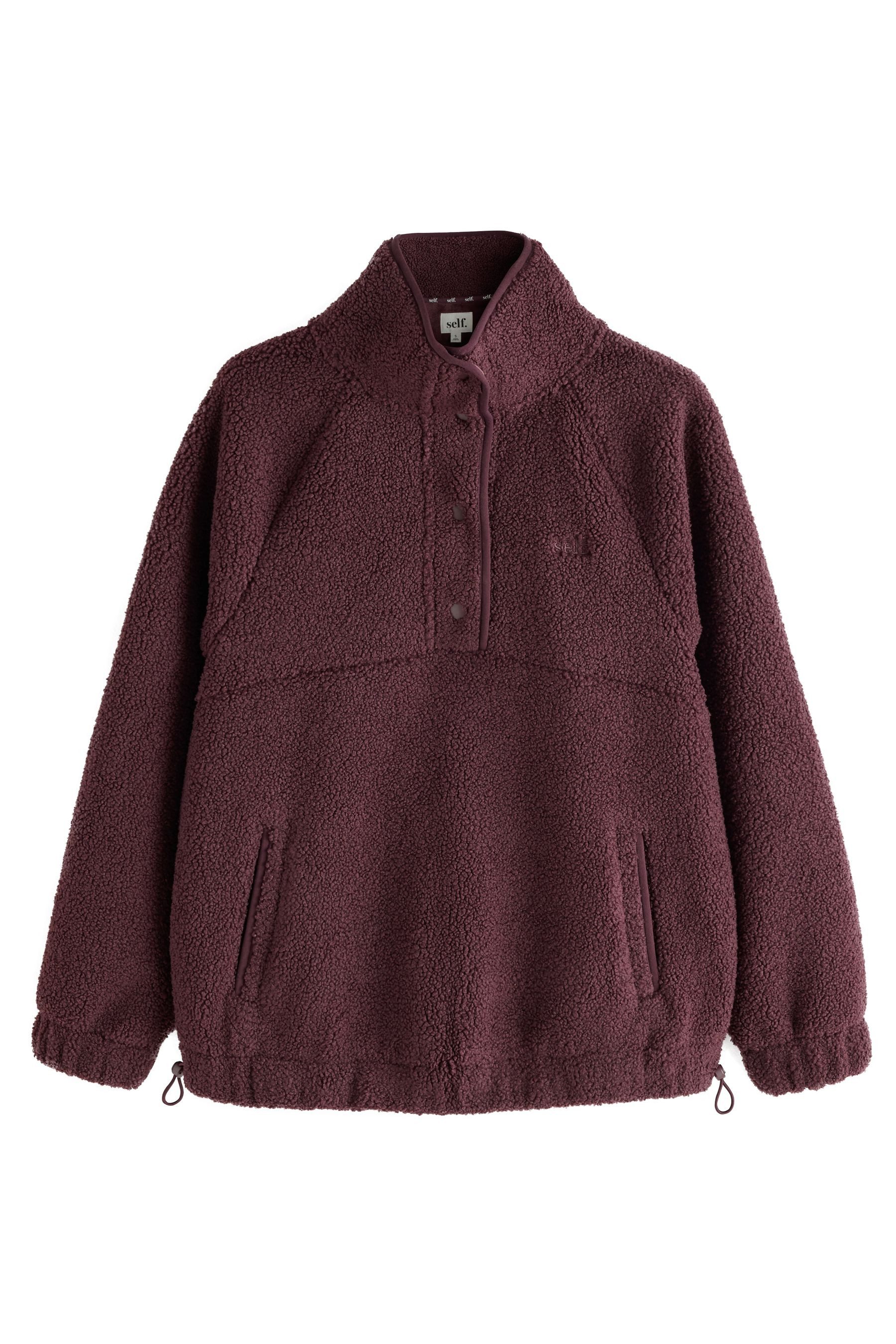 self Fleecejacke Self. Borg-Pullover mit Druckknopfausschnitt (1-St)
