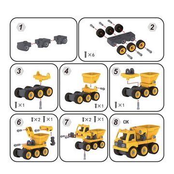 Toi-Toys Spielzeug-Traktor Kipper Lastwagen Schraubendreher Constructor Baukasten