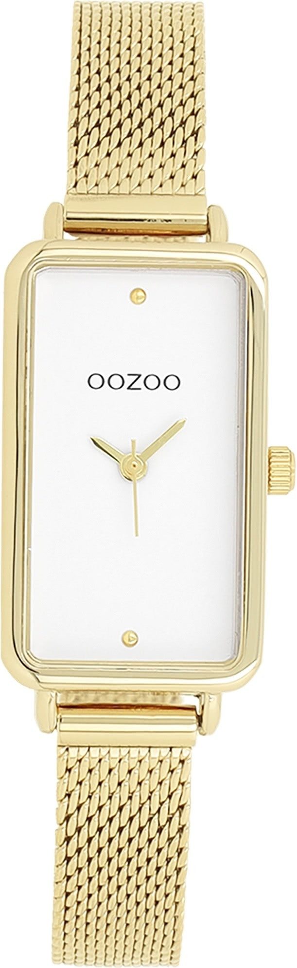 OOZOO Quarzuhr Oozoo Damen Armbanduhr Timepieces Analog, (Analoguhr), Damenuhr rechteckig, extragroß (19x31mm) Metallarmband, Fashion-Style