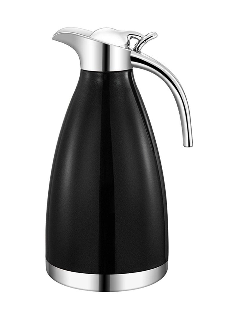 Rungassi Isolierkanne Thermoskanne Isolierkanne Kaffeekanne 2 Liter Farbe: schwarz