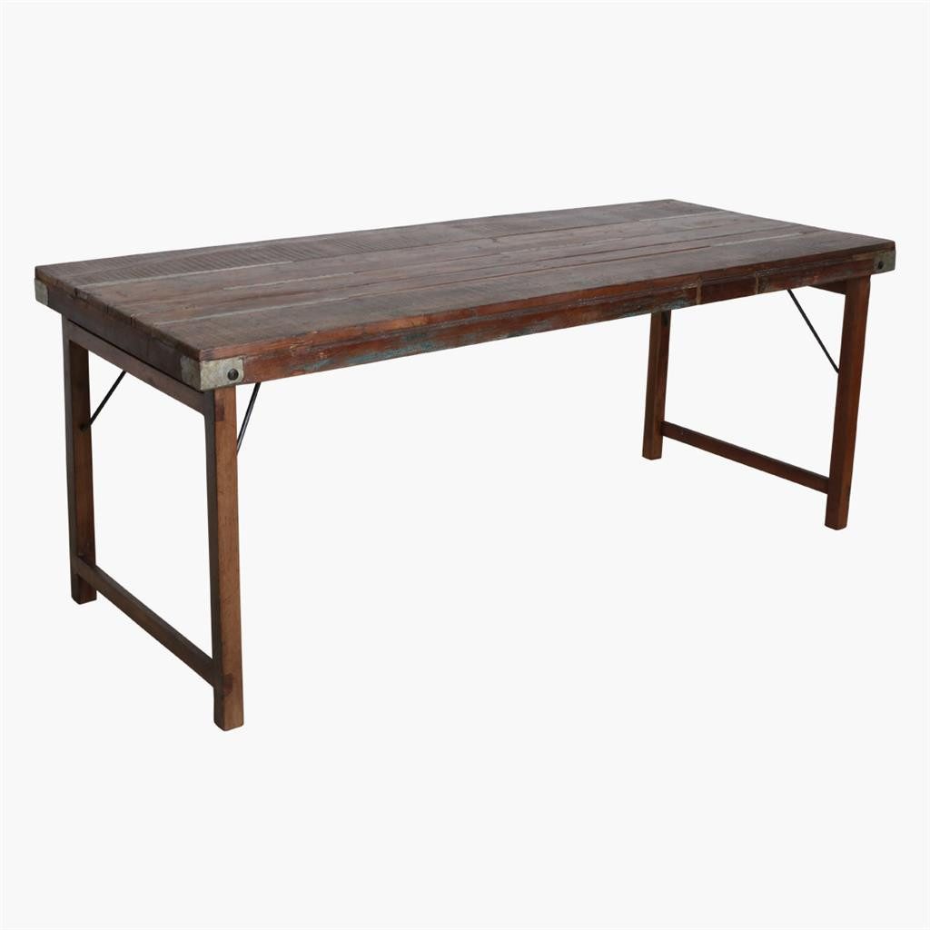 Raw Materials Amsterdam Esstisch Outdoortisch 165/70 Markttisch Vintage Klapptisch Braun