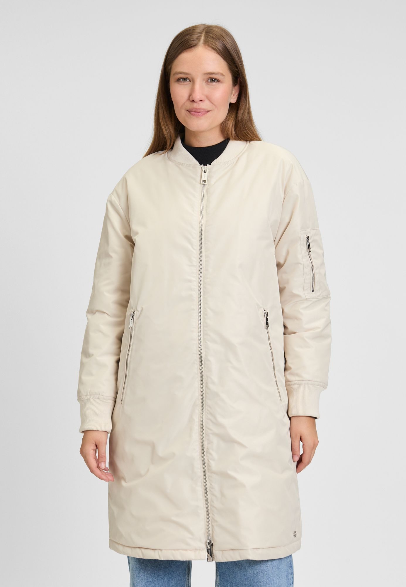 COVERED Bomberjacke Bella2 L60395CO 2-Wege-RV, Bottlesteppung innen, Rippstehkragen, Ärmeltasche