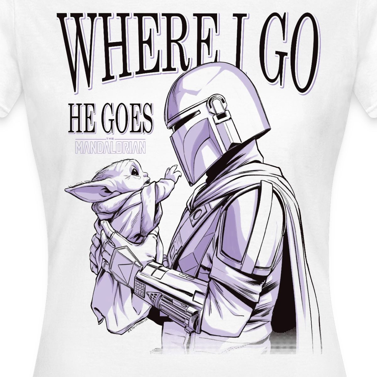 T-Shirt Star Wars: Mandalorian Where I Go Frauen T-Shirt
