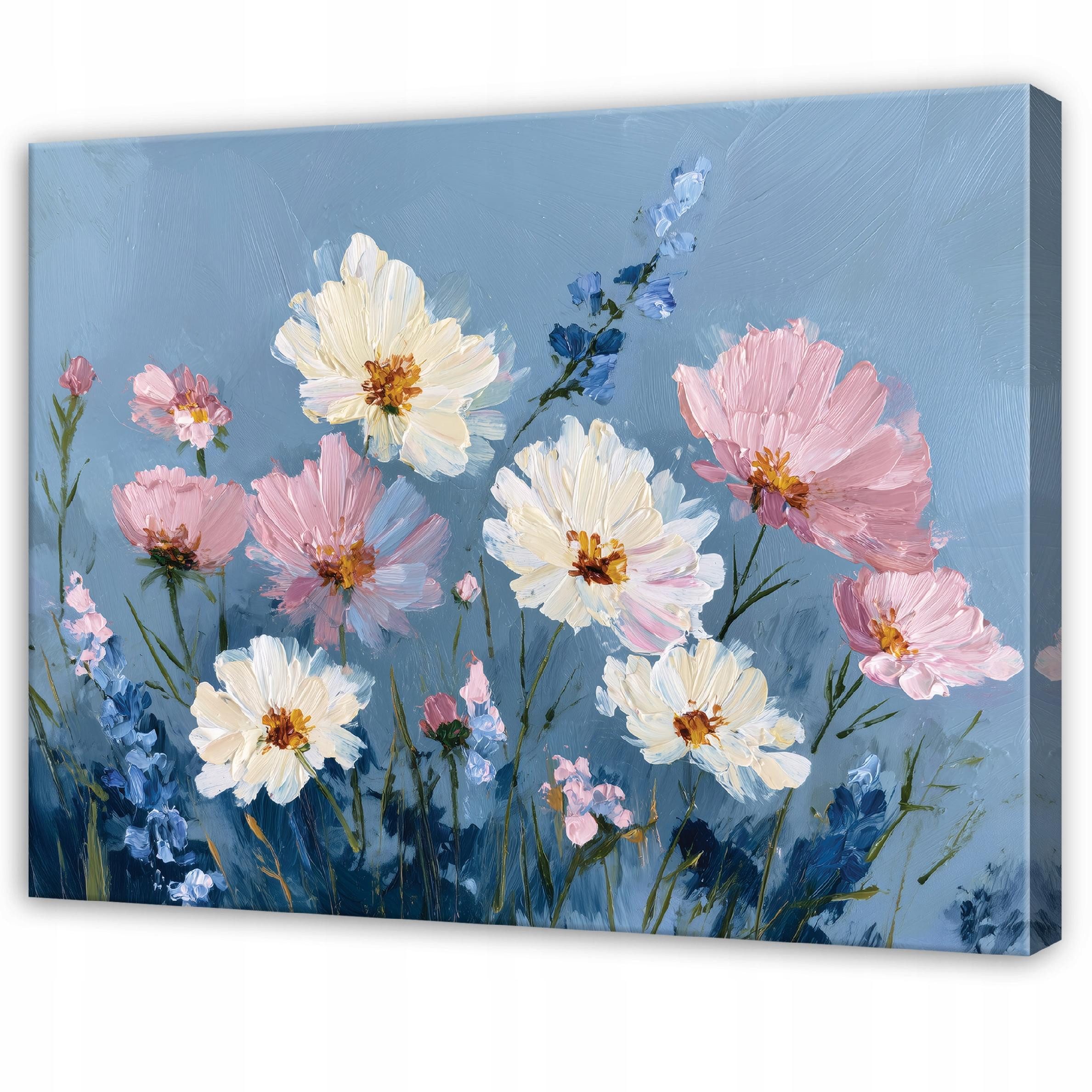 Wallarena Fototapete Blumen Wildblumen - Blau - Elegant - Vlies - Schlafzimmer, glatt, 40x30x2cm