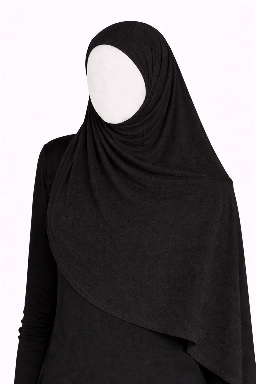 Aymasal Hijab Easy-Hijab Hijab to-go Kopftuch aus Jersey mit Frontnaht, 180 × 70 cm (1-St., Einzelartikel) Schnell & einfach zu binden, elastischer Jersey, ohne Nadeln & Magnete