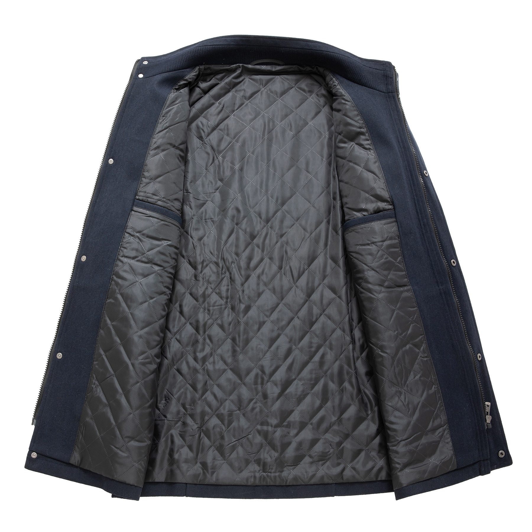 Allthemen Wollmantel Herren Kurzmantel mit mehreren Taschen Wintermantel warmer Winterjacke