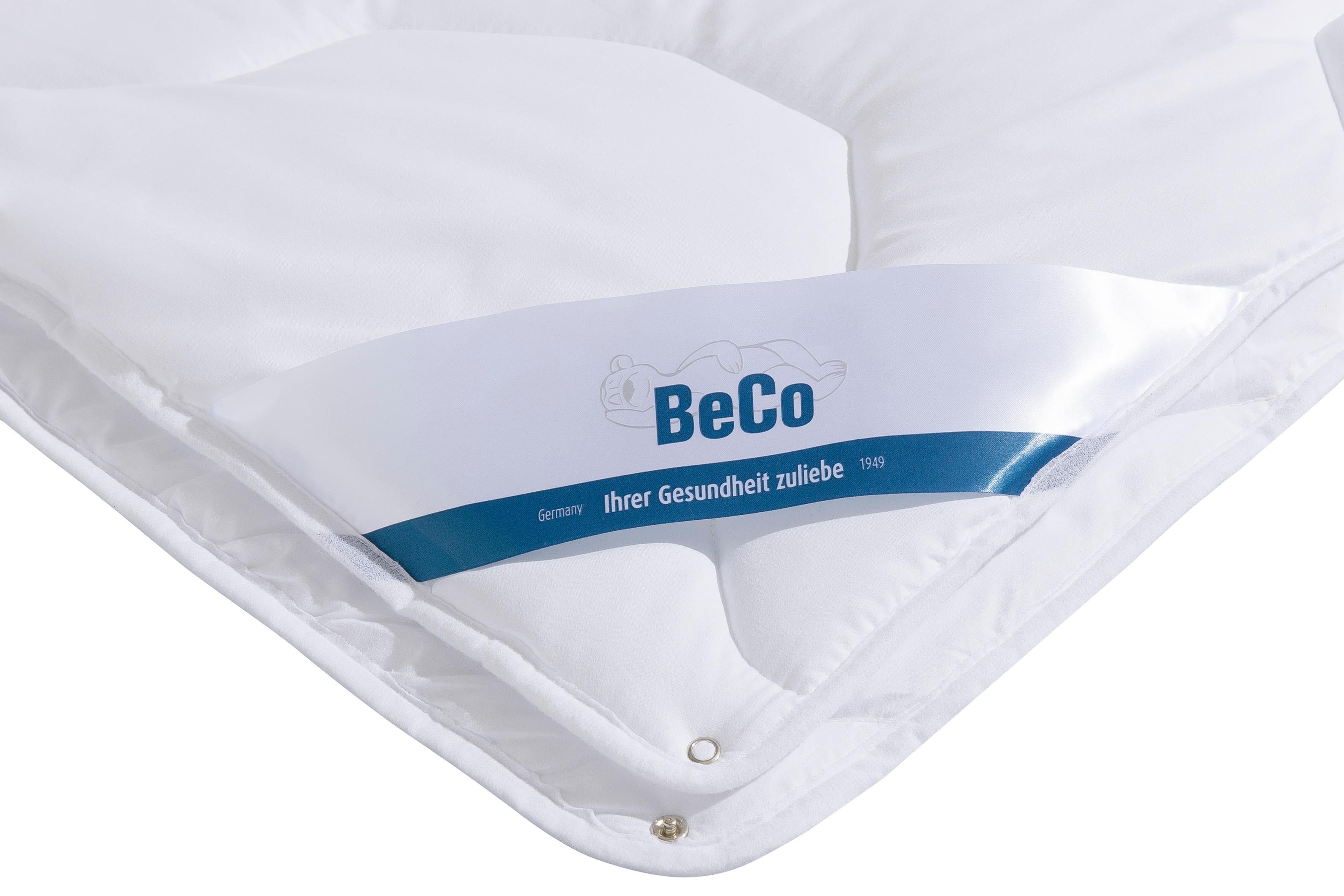 Beco Kunstfaserbettdecke Antibac, Füllung: 100% Polyester, Bezug: Microfaser, Ideal für Hausstauballergiker und Personen mit hohen Hygieneansprüchen