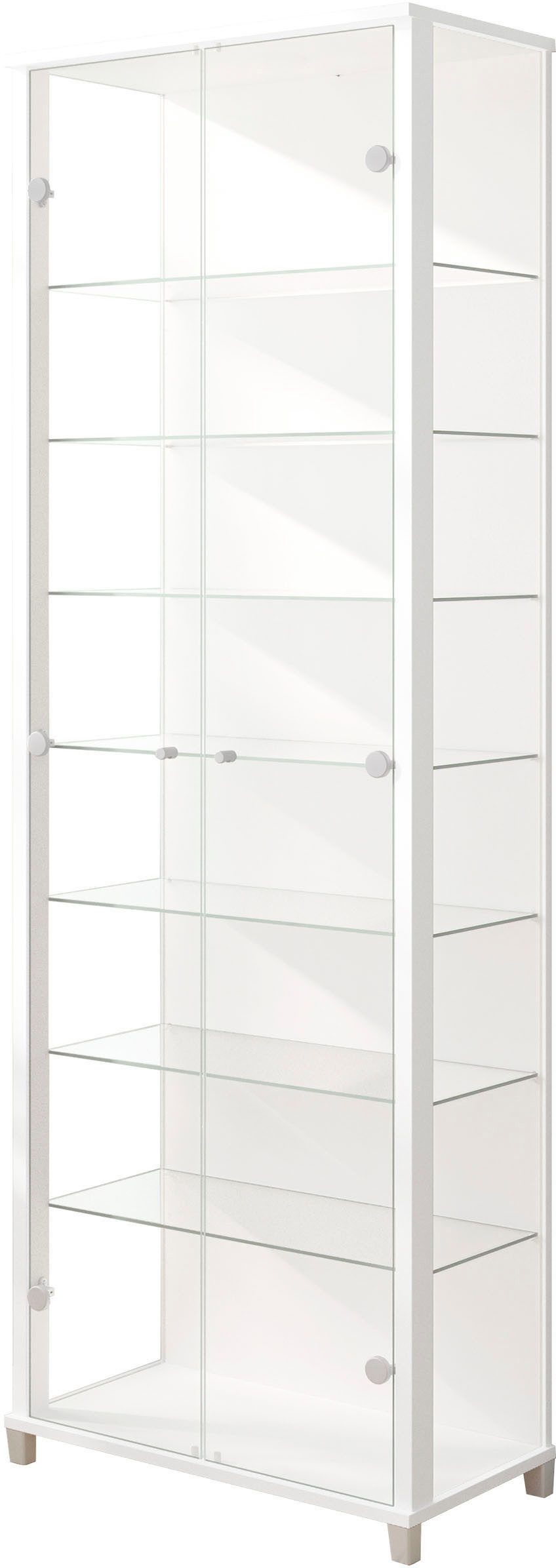 fif möbel Vitrine Optima Standvitrine, 2 Glastüren, 7 Böden, vielseitig, perfekt für Sammler