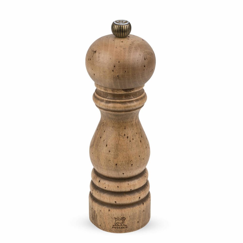 PEUGEOT Salzmühle PARIS ANTIQUE 18cm Buchenholz Stahlmahlwerk Gewürzmü Manuell Manuell