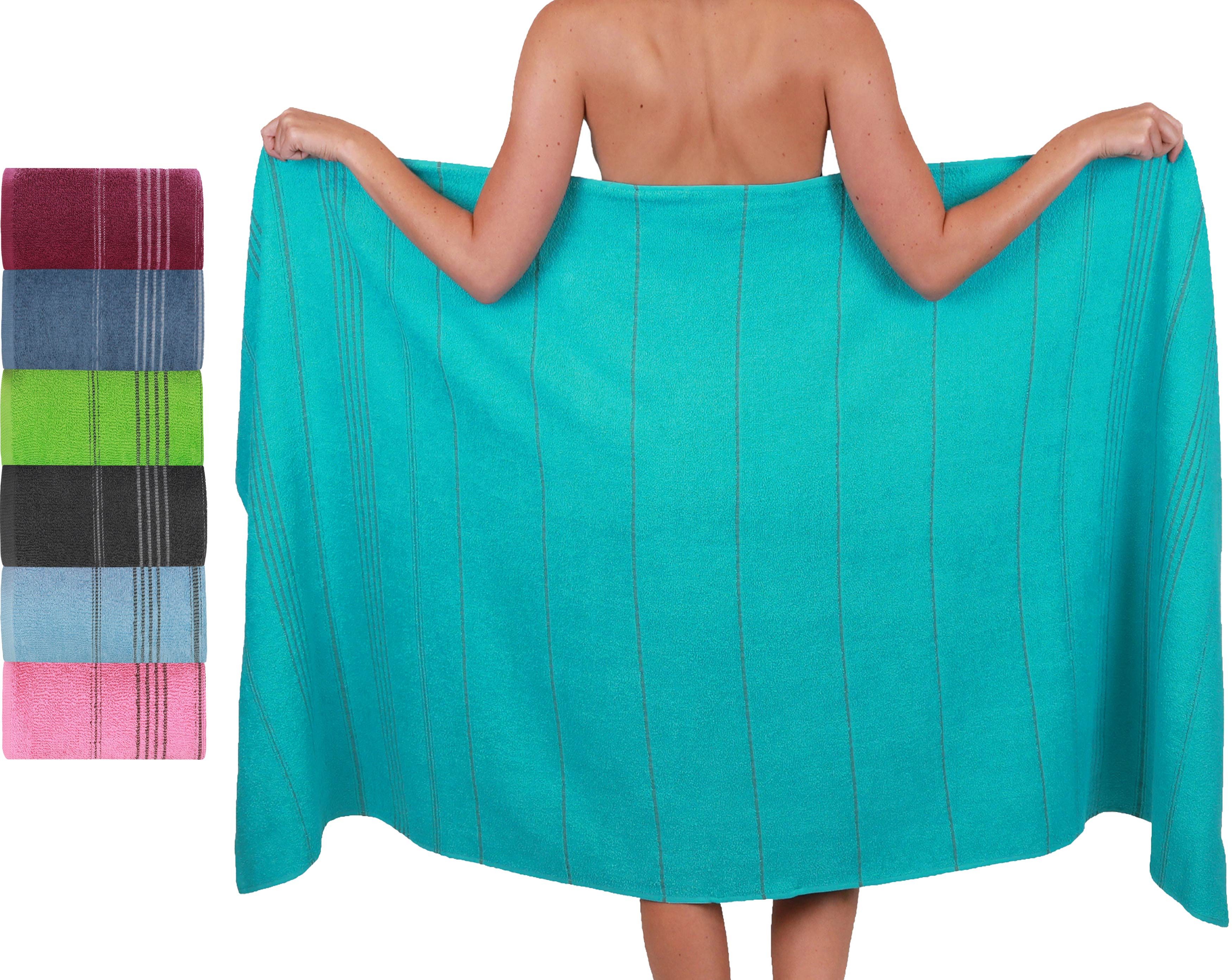 Betz Strandtuch Betz XXL Badetuch LINES Strandtuch Saunahandtuch Liegetuch 90x180 cm, 100% Baumwolle