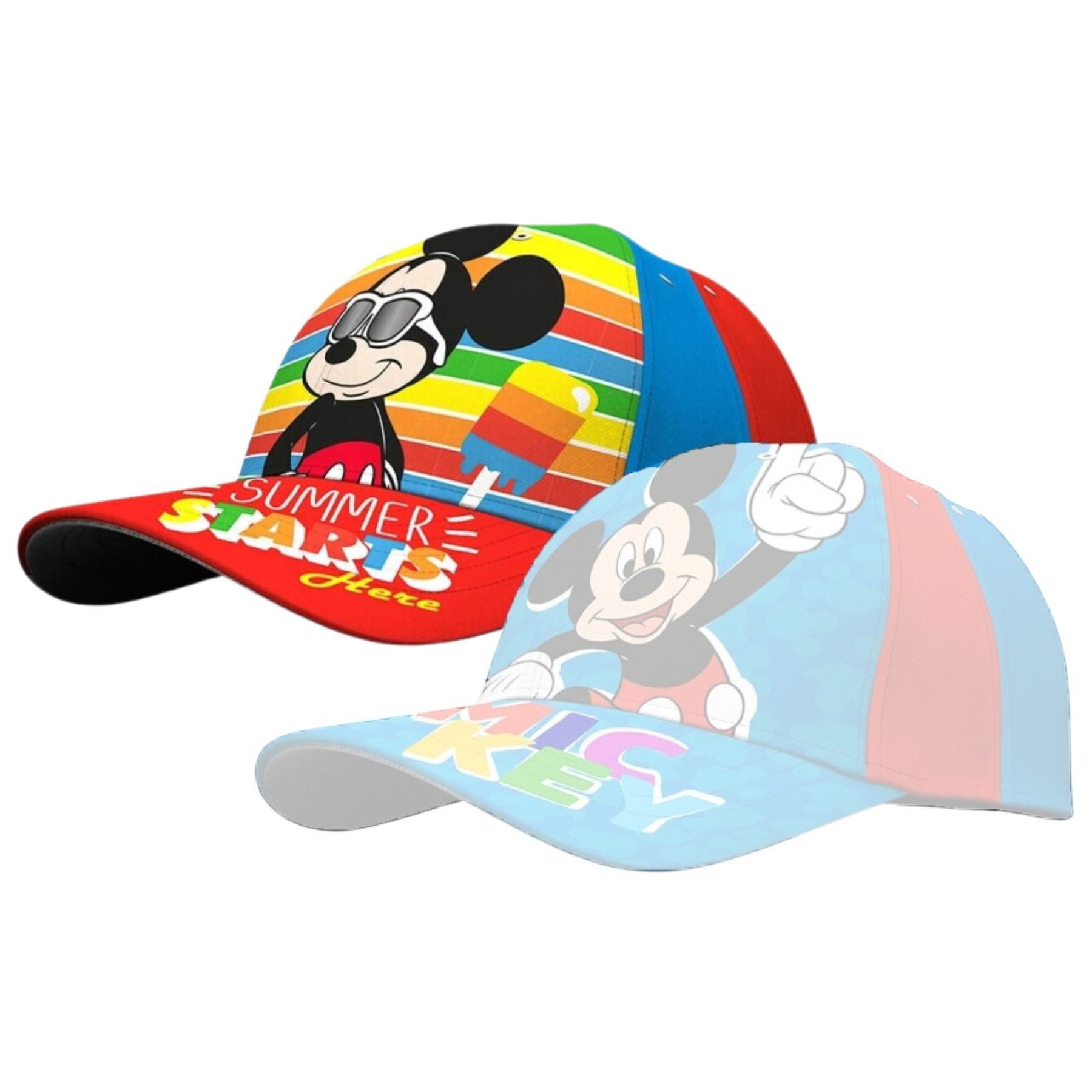 Disney Mickey Mouse Baseball Cap Klassische Disney Kappe aus 100% Baumwolle, Verstellbar