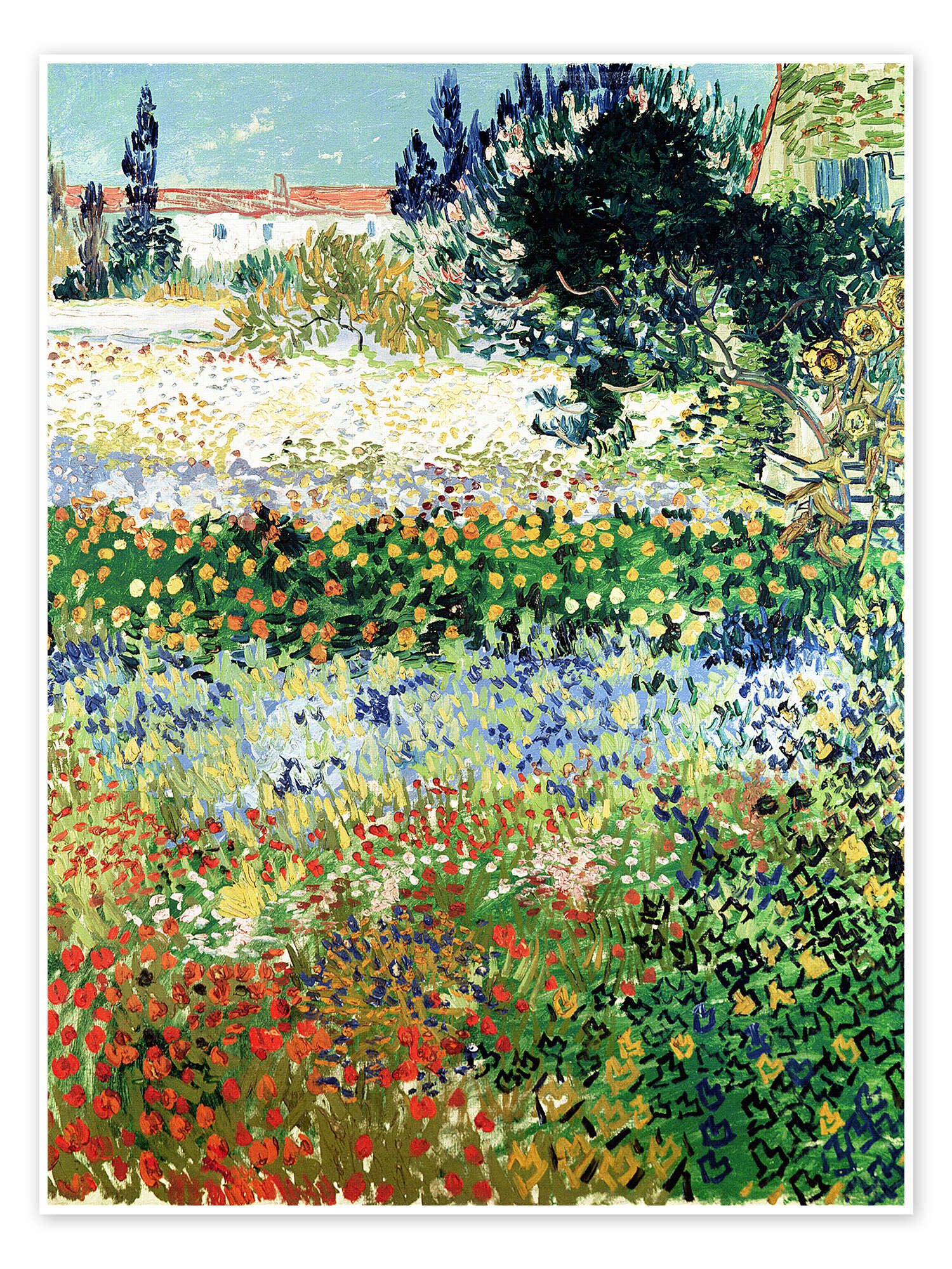 Posterlounge Wandbild Garten, Arles, Vincent van Gogh, erhältlich als Poster, Leinwandbild, Wandsticker oder Acrylglasbild