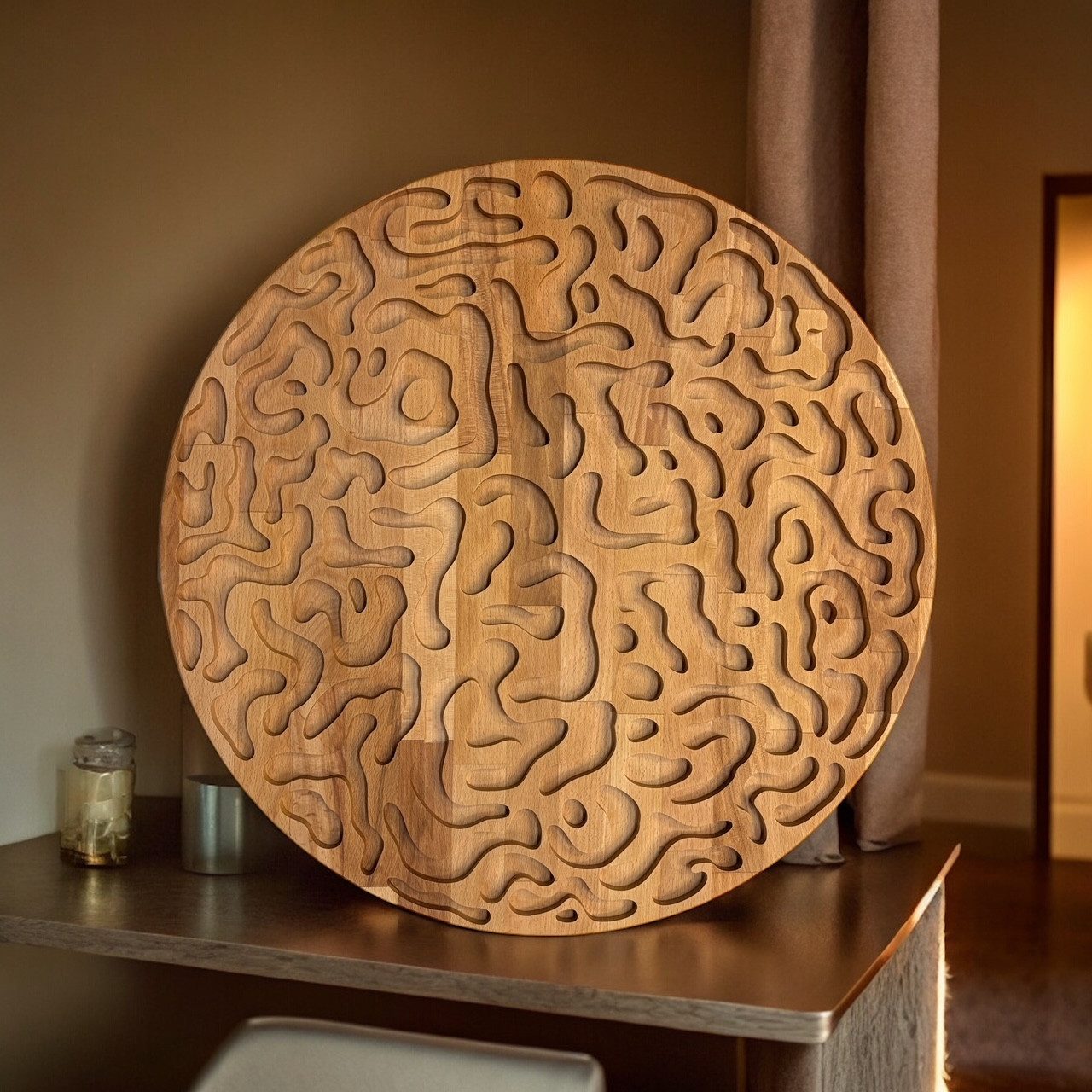 Thumbnail - SLIDIX 3D Wandpaneel Akustikpaneele Wandpaneele runde Wandkunst Wanddeko Wandskulptur, (1-tlg)