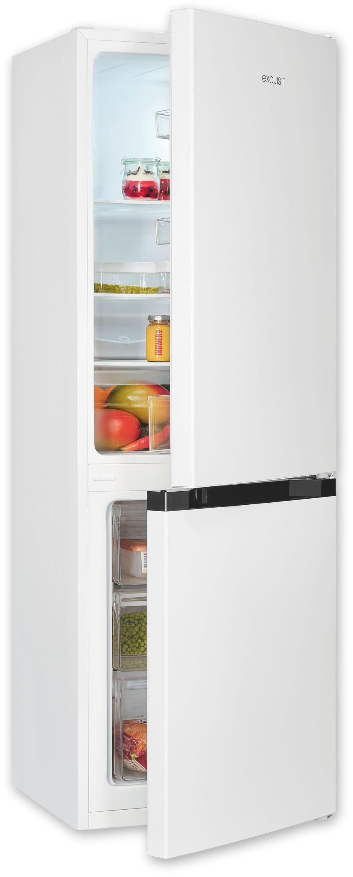exquisit Kühl-/Gefrierkombination KGC231-60-E-050C, 144 cm hoch, 47,4 cm breit