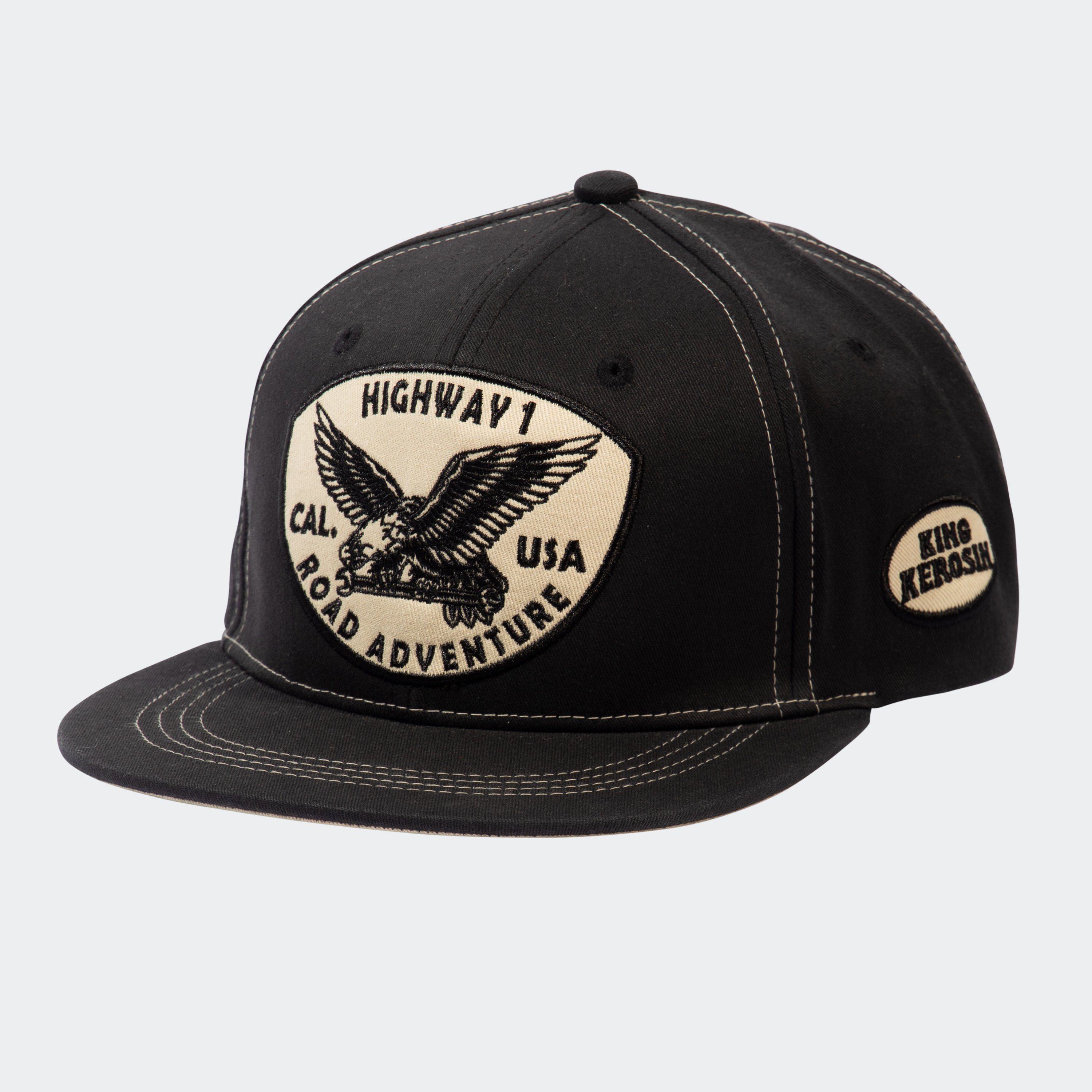 KingKerosin Snapback Cap Highway I Road Adventure (1-St) mit Frontpatch