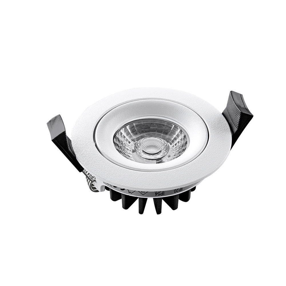 click-licht LED Dl6808 warmweiss, keine Einbaustrahler, IP54, Einbauleuchte fest 6W enthalten: Einbaustrahler LED Einbauleuchte 400lm Ja, Leuchtmittel Angabe, in LED, verbaut, Weiß