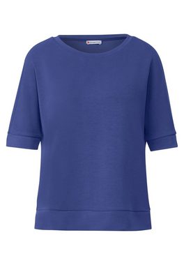 STREET ONE T-Shirt LTD QR silk look shirt mit seitlichen Schlitzen