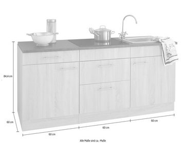 OPTIFIT Küchenzeile Mini, mit E-Geräten, Breite 180 cm