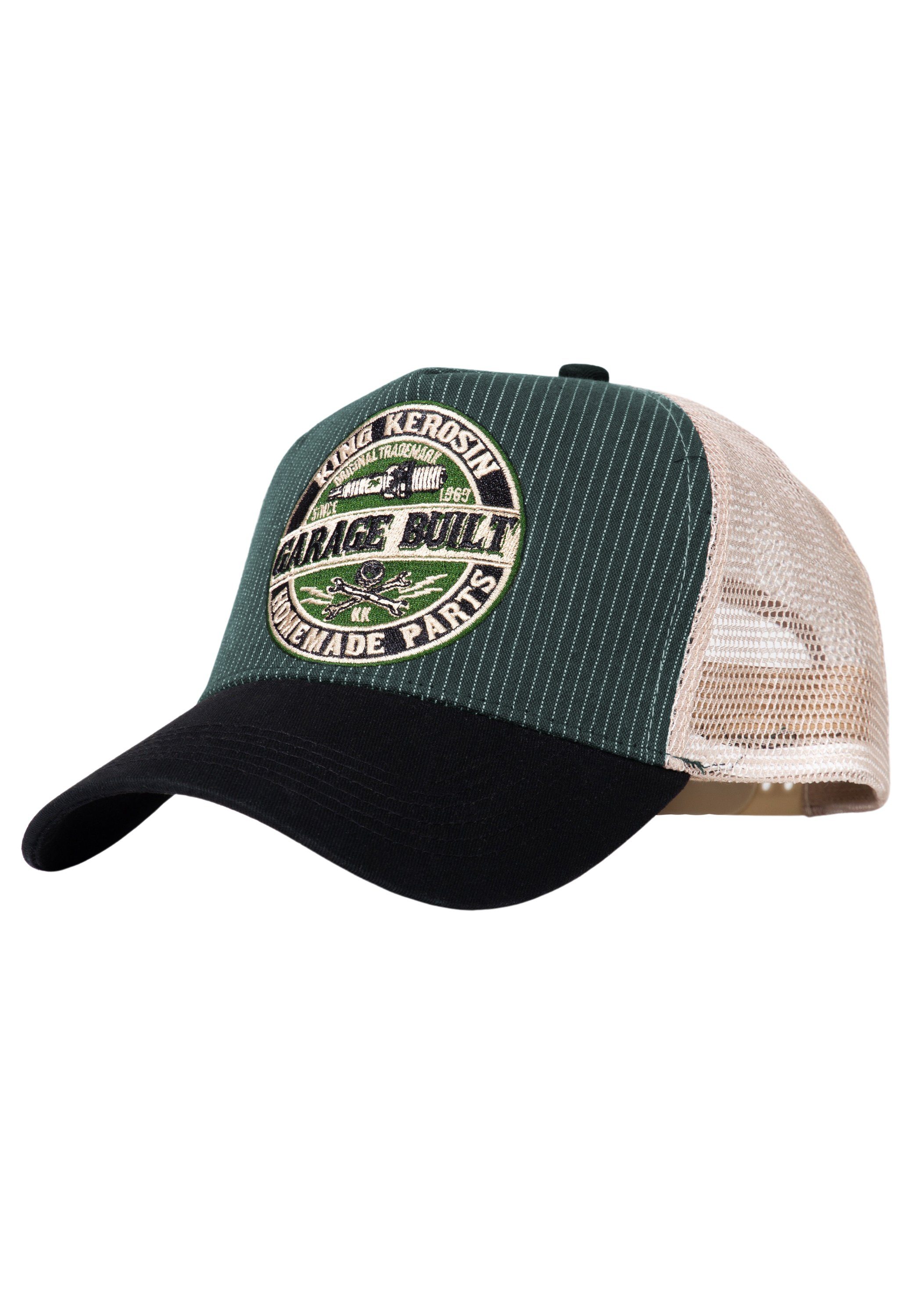 KingKerosin Trucker Cap Garage Built (1-St) im Nadelstreifen-Design günstig online kaufen