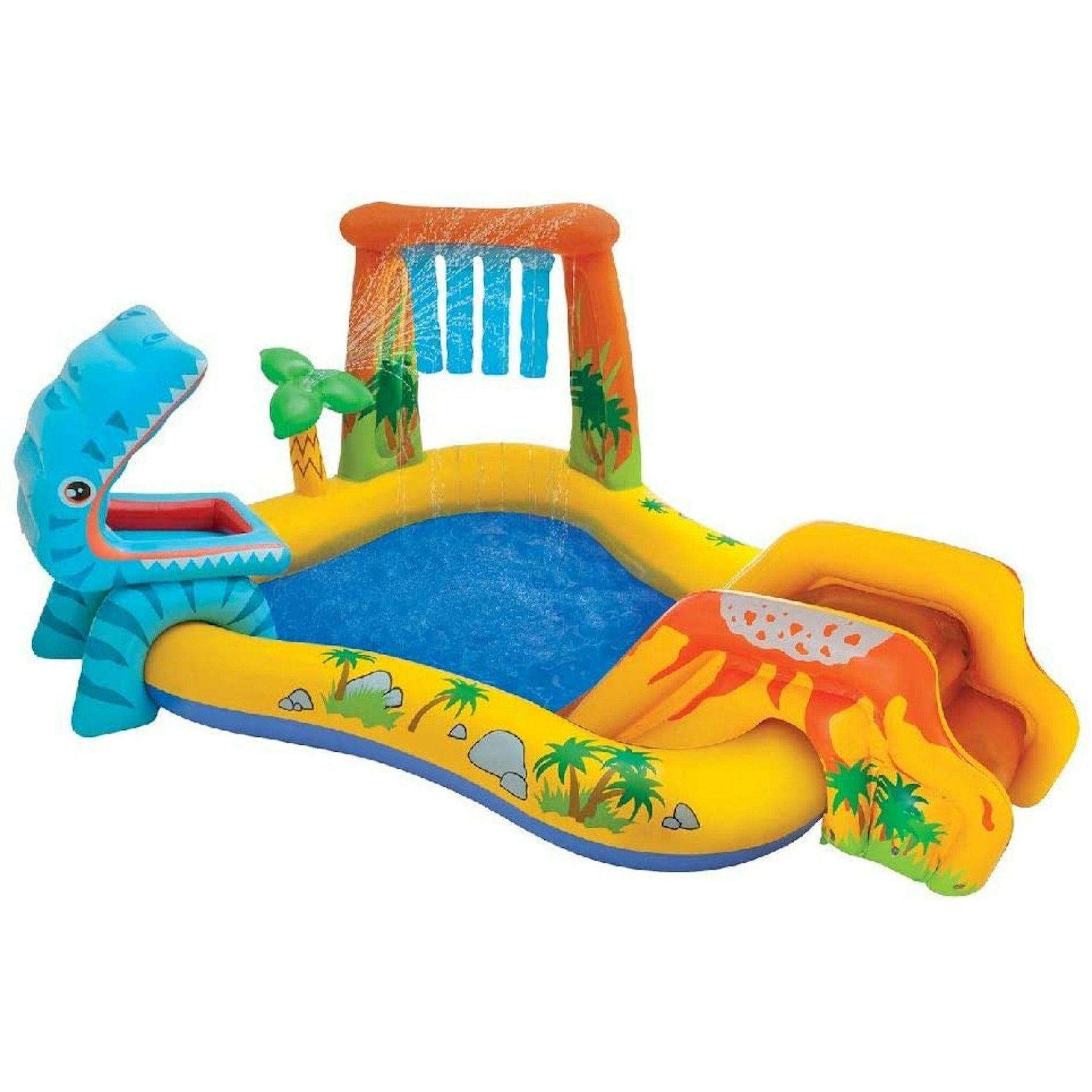 Intex Planschbecken 57444NP Planschbecken Dinosaurier Playcenter + Rutsche (249x191x109cm)