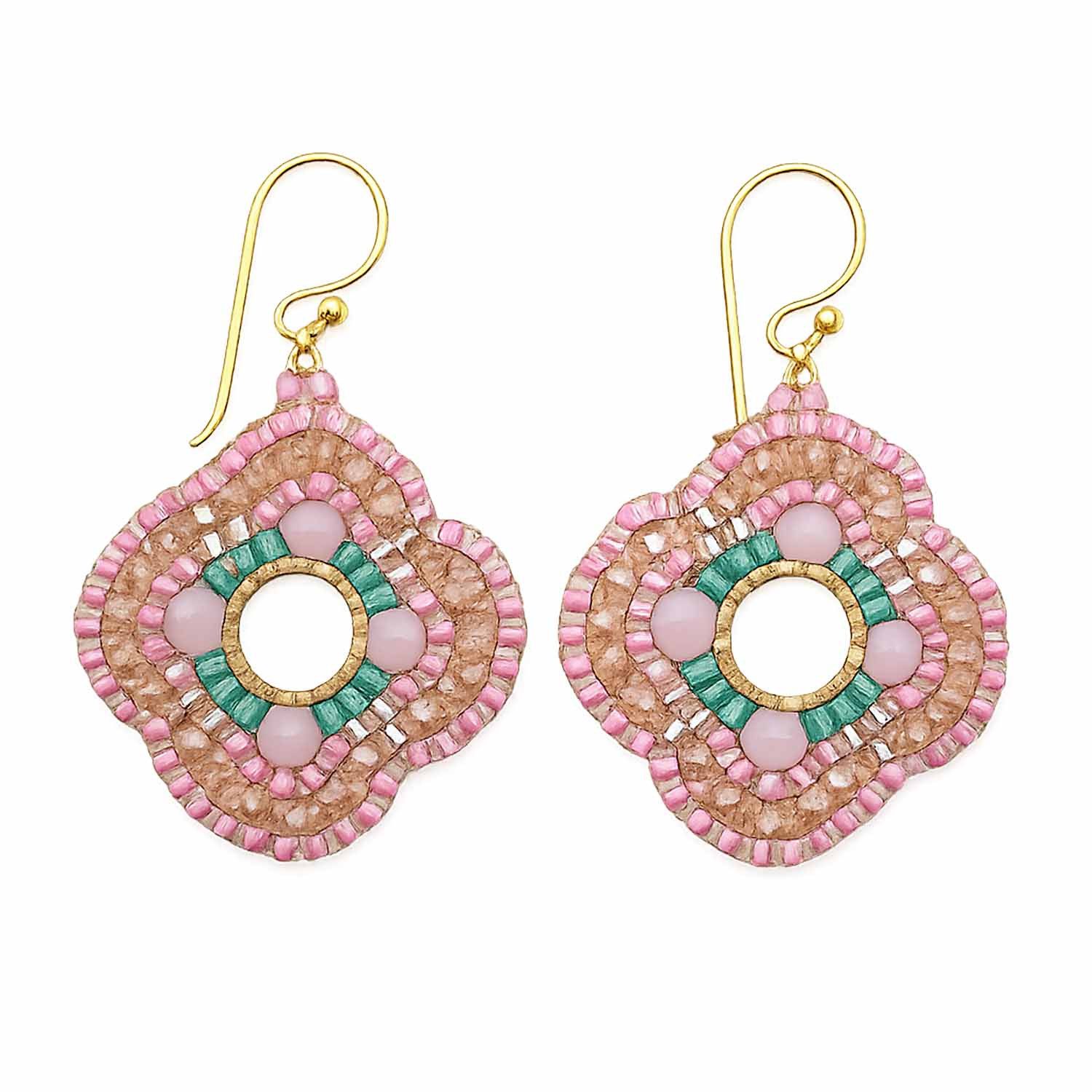 Impala Paar Ohrhänger Sarinee Glasperlen – Handmade Edelstahl Boho, Ohrhänger in verschiedenen Farben, Handgefertigt