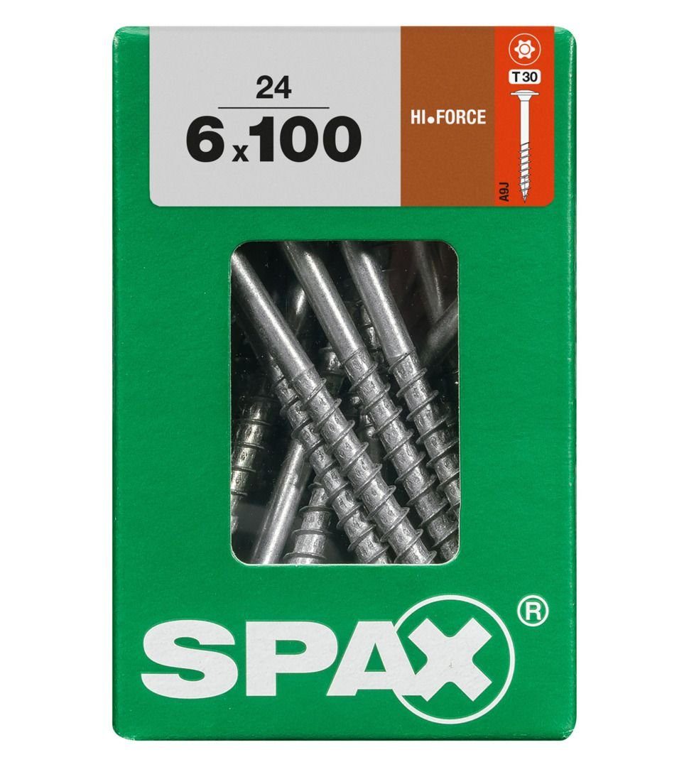 SPAX Holzbauschraube Spax Holzbauschrauben 6.0 x 100 mm TX 30 - 24 Stk.