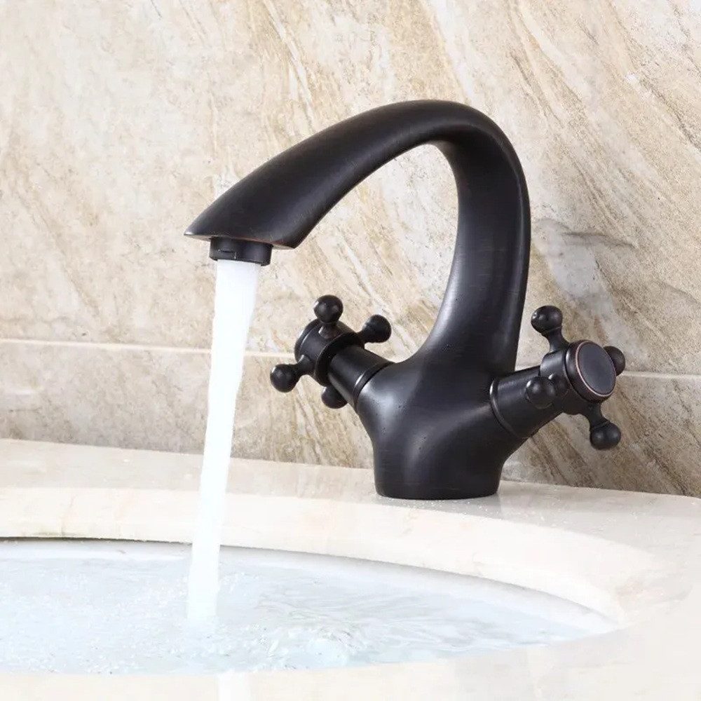 wohnwerk.idee Waschtischarmatur Wasserhahn Waschbeckenarmatur für Aufsatzwaschbecken Retro Vintage