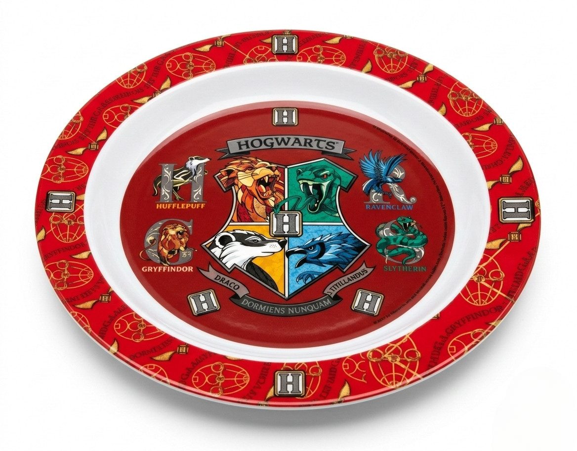 Harry Potter Kindergeschirr-Set Harry Potter Hogwarts Kinder Geschirr-Set 3 teilig (3-tlg), 1 Personen, Becher Teller Schüssel