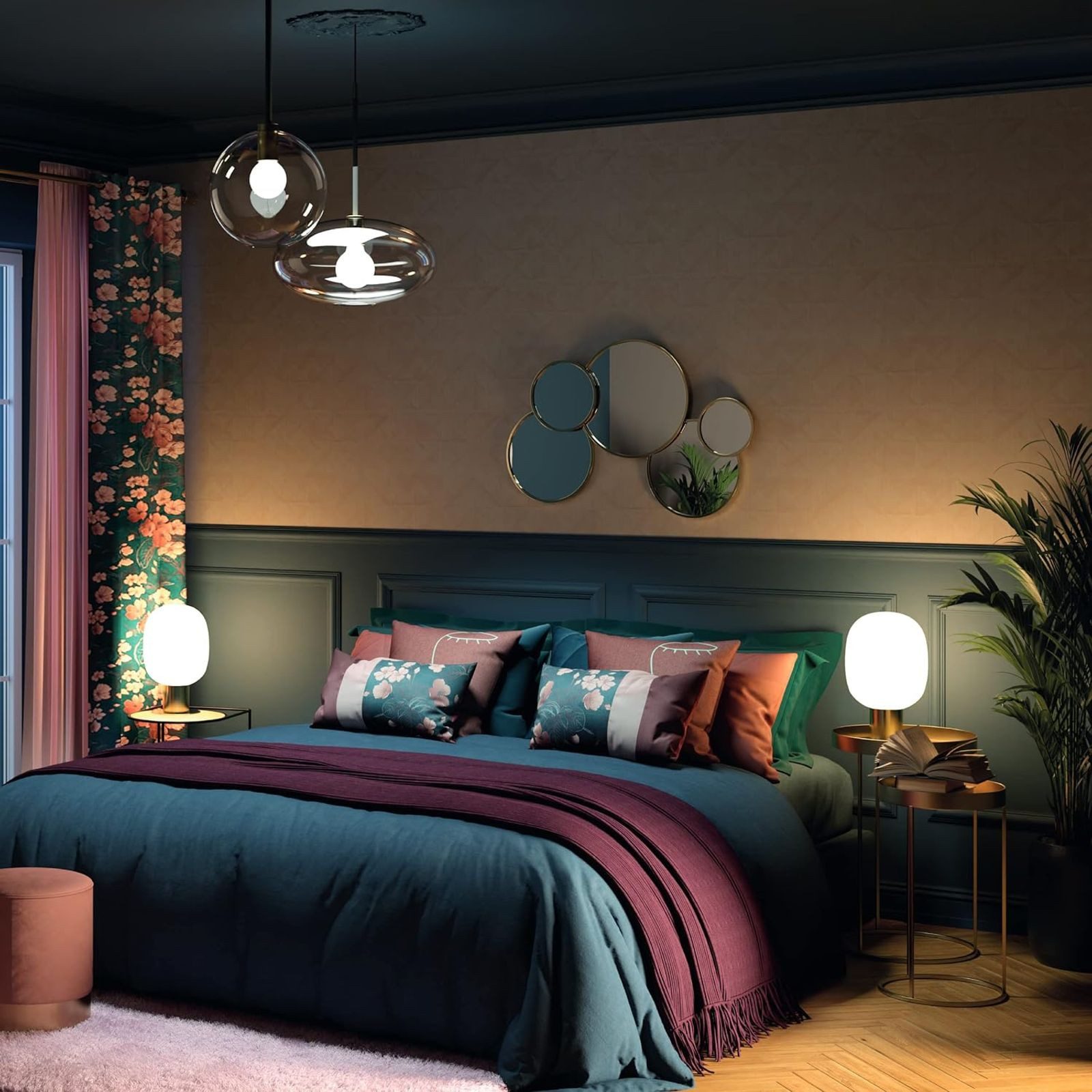 Adeo Services Wandspiegel runder Multi Spiegel 5 Wohnzimmerspiegel Badezimm günstig online kaufen