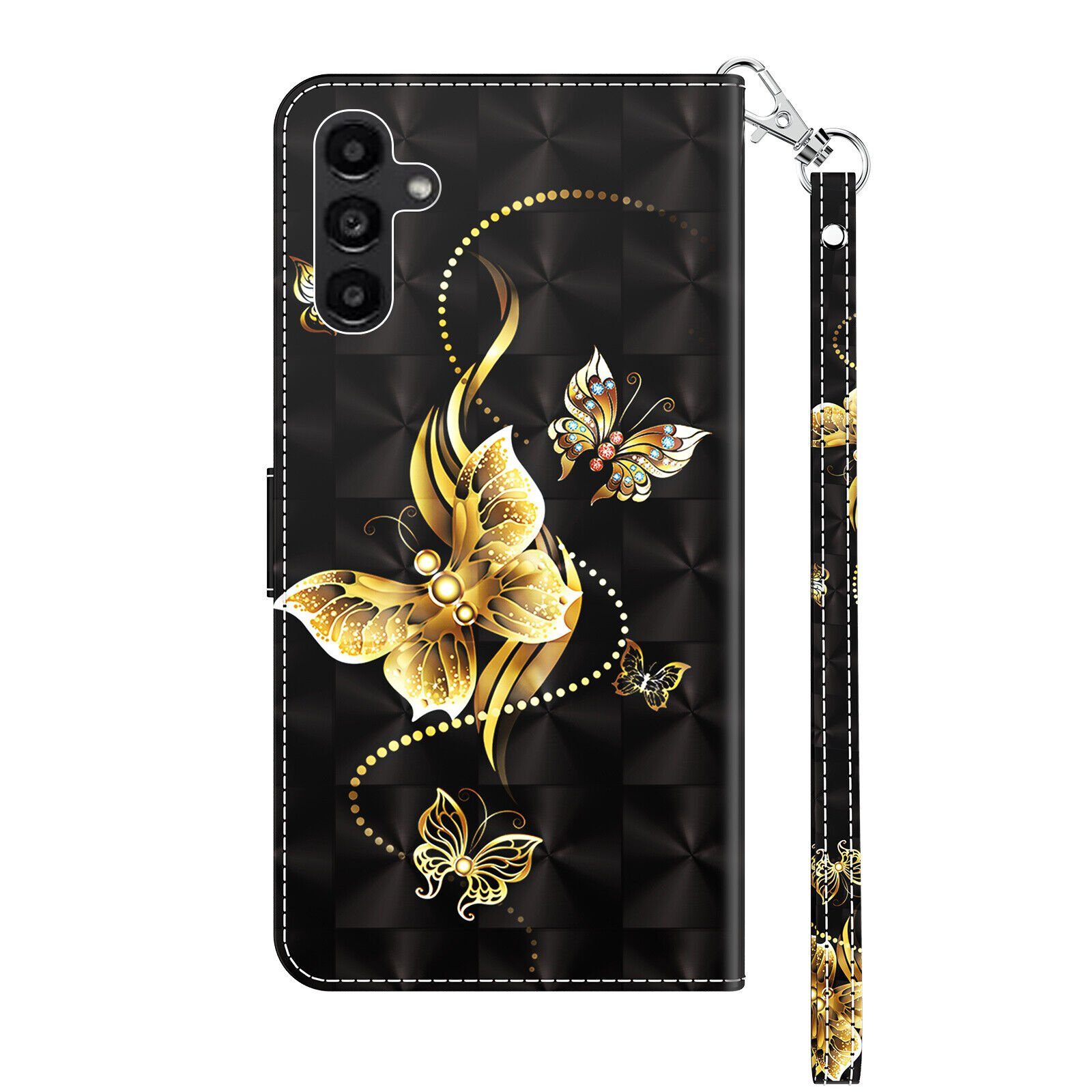 CLM-Tech Handytasche für Samsung Galaxy A27 5G Klapphülle aus PU-Leder (1-tlg., Flip Case), Magnetverschluss, Standfunktion und Kartenfächer – Bild 5 von 5