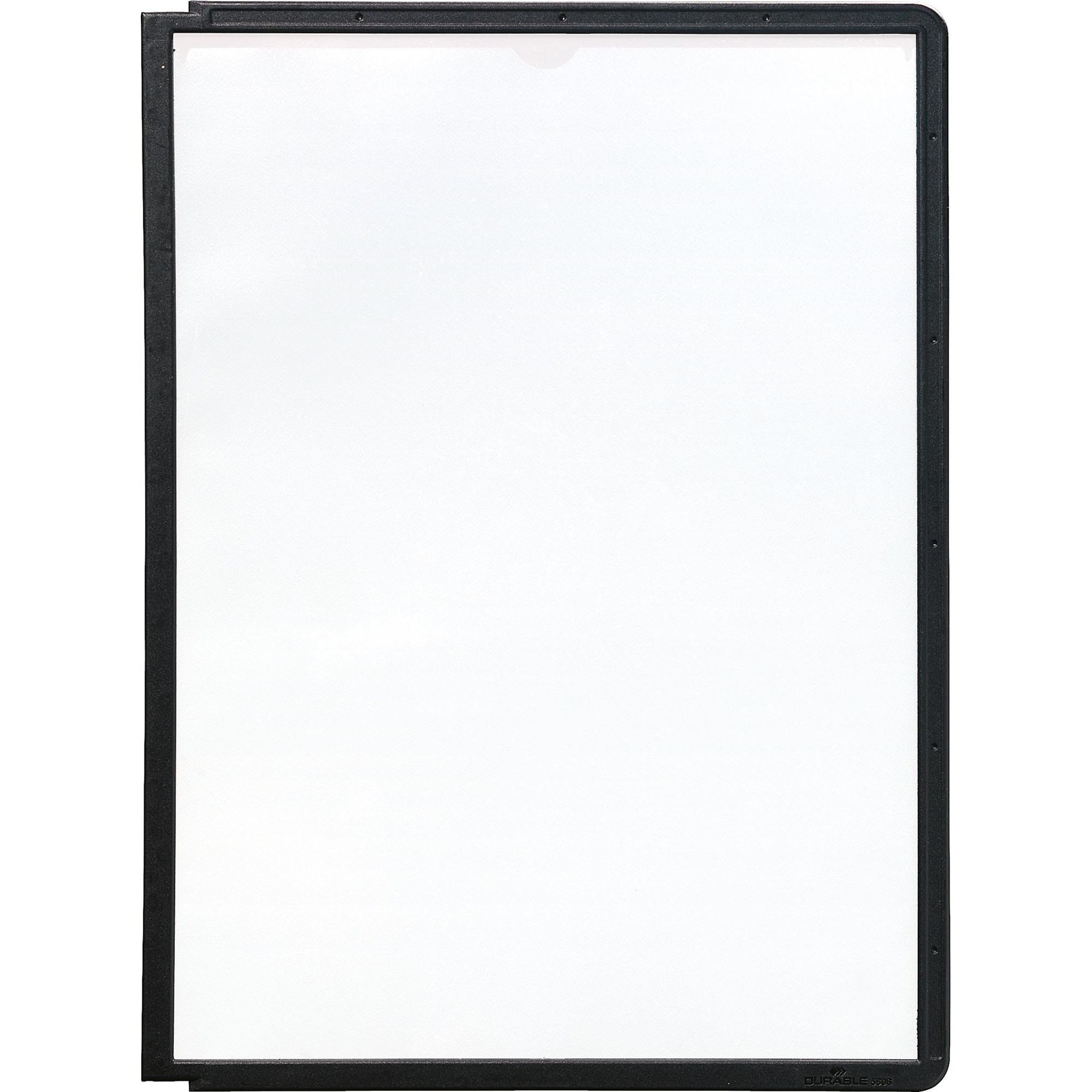 Tafel Durable Sichttafel A4 PP Rahmen sw für Aufnahmeelemente