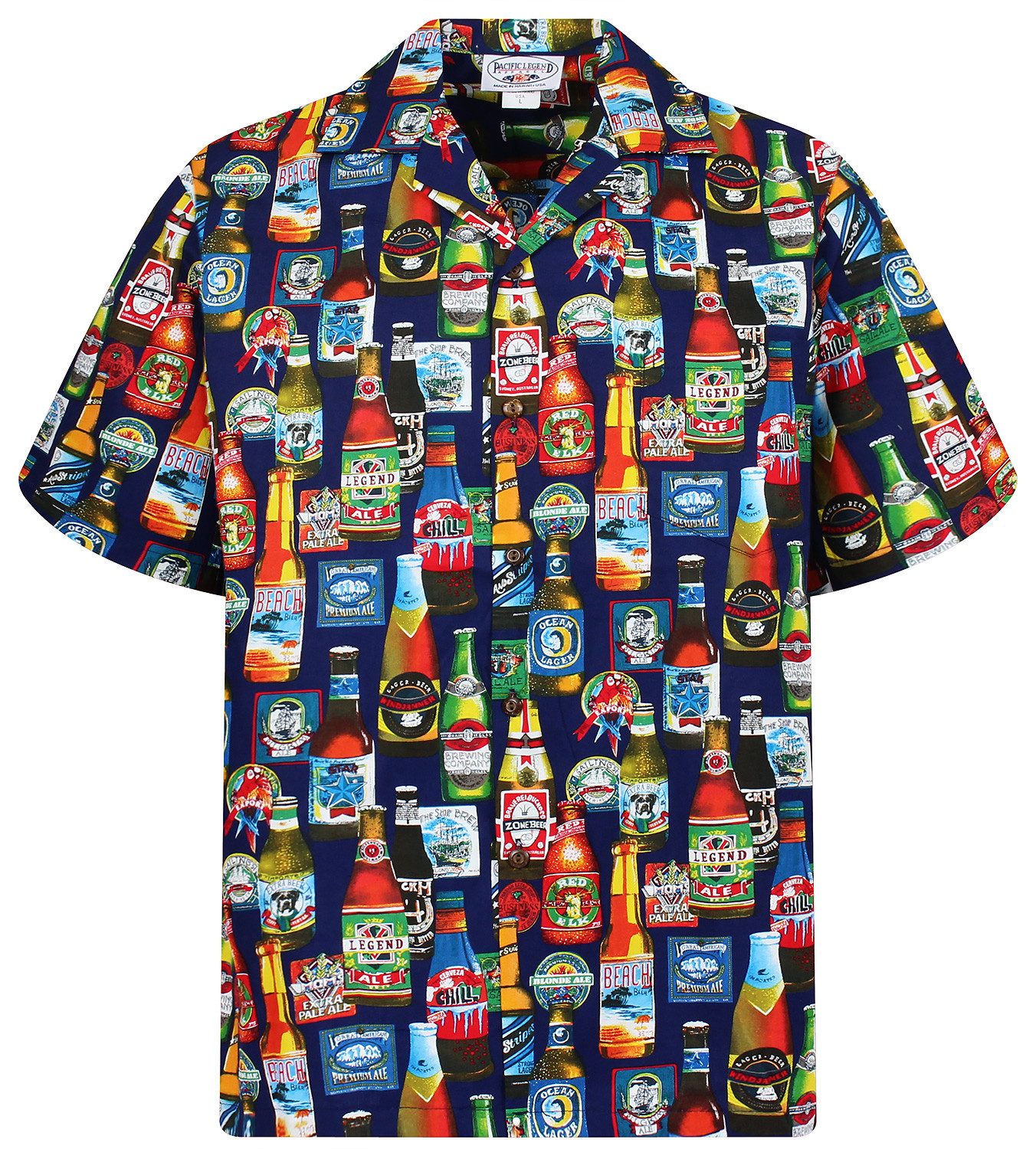 Pacific Legend Hawaiihemd Bierflaschen Original Hawaiihemd günstig online kaufen