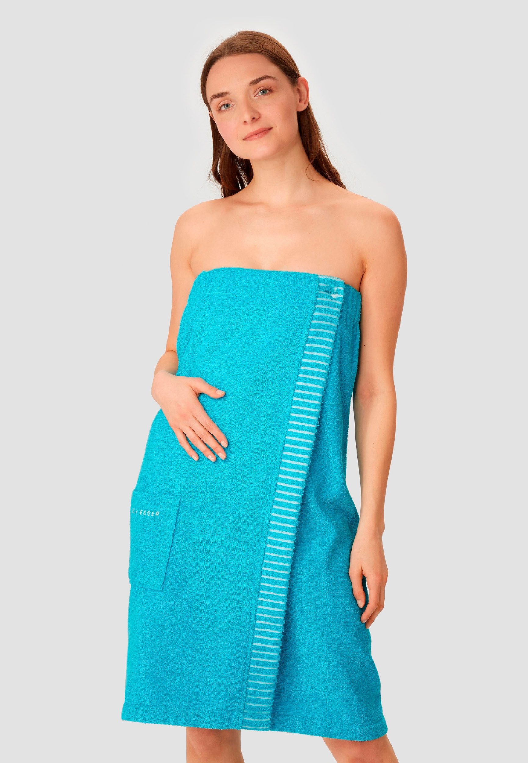 Schiesser Kilt Rom aus weicher Baumwolle, saugstark und 3-fach weitenverstellbar, Kurzform, Frottier, Knöpfe, MADE IN GREEN by OEKO-TEX®