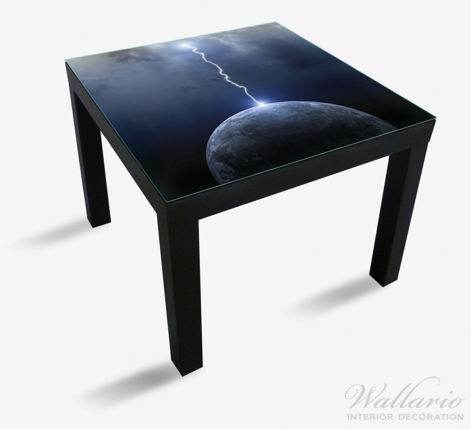 St), Tischplatte Lack über für Wallario Gewitter der Ikea Tisch (1 Erde geeignet