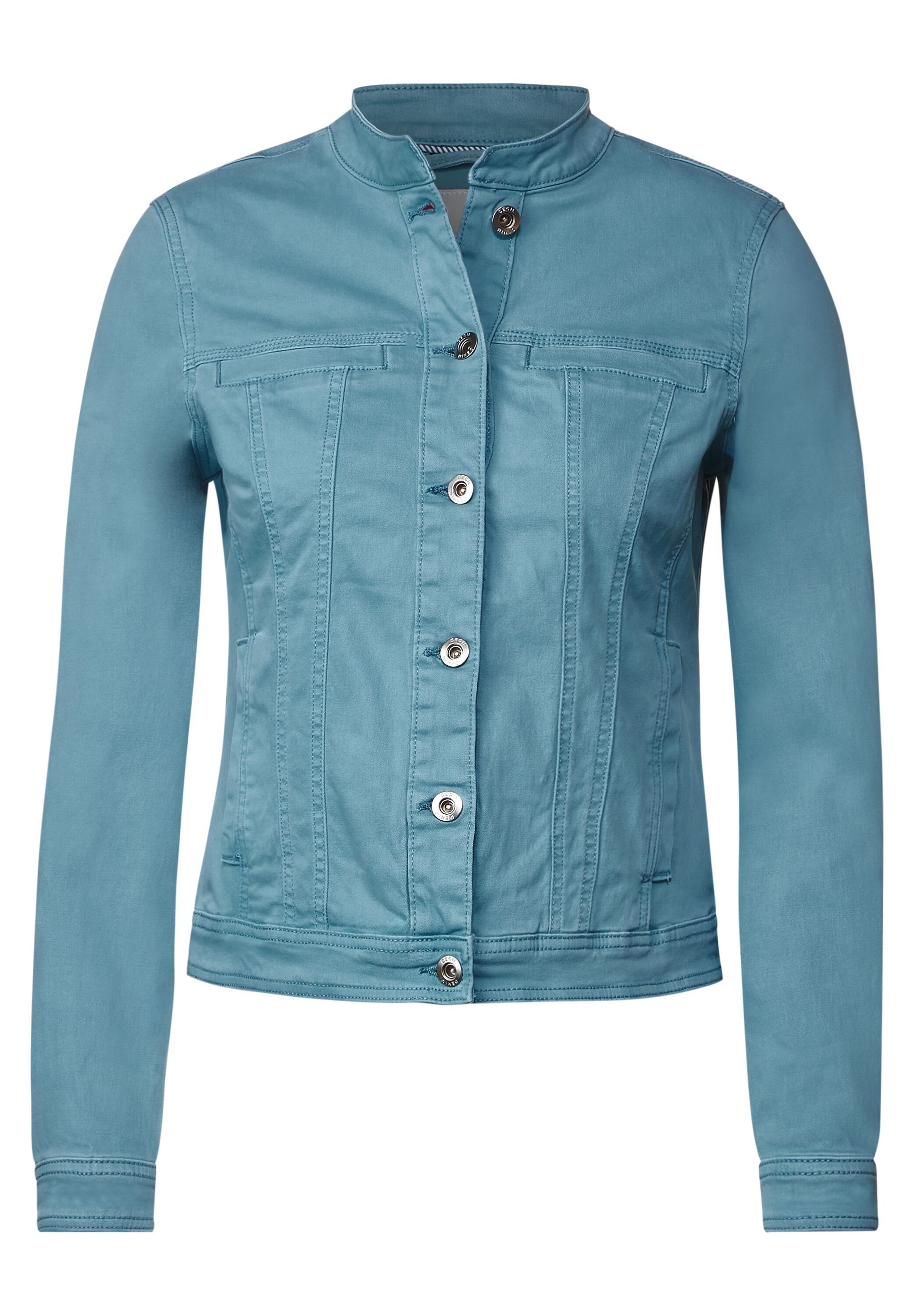 Nicht Blue Color Cecil Cecil Adriatic in Jeansjacke Outdoorjacke (1-St) Vorhanden