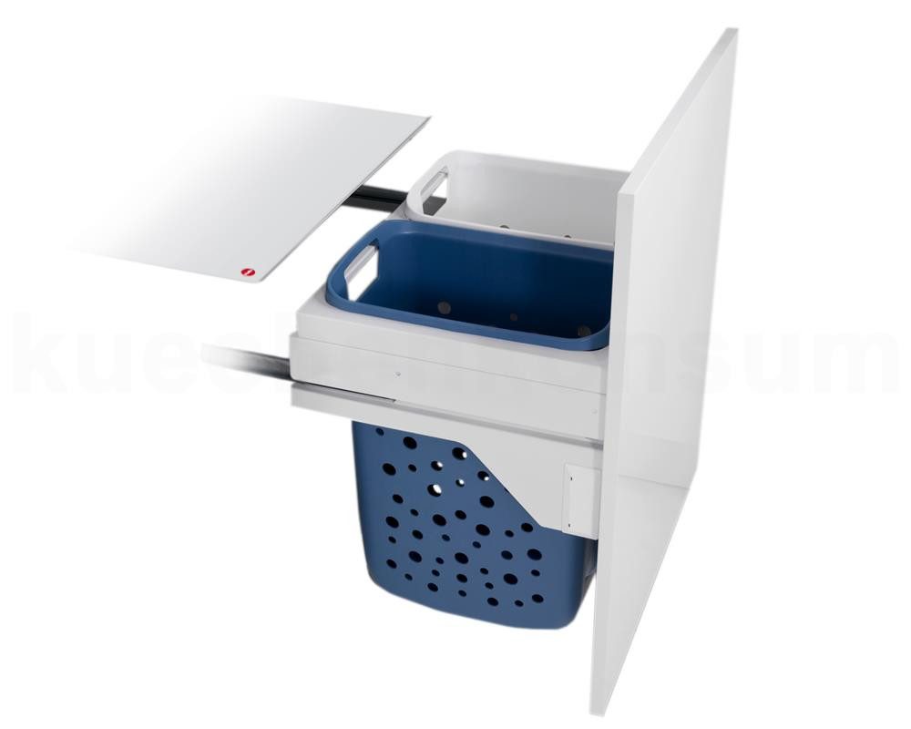 Hailo Wäschekorb Hailo Wäschesammler 3270691 Laundry Carrier LC Slide SC 66 Liter, Einbau in Unterschrank