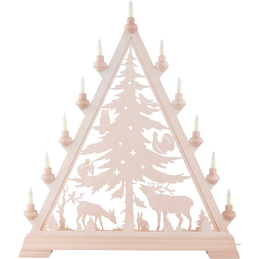 Kunstgewebe Taulin Schwibbogen Lichterspitze Spitzer Baum (66cm) von Kunstgewerbe Taulin